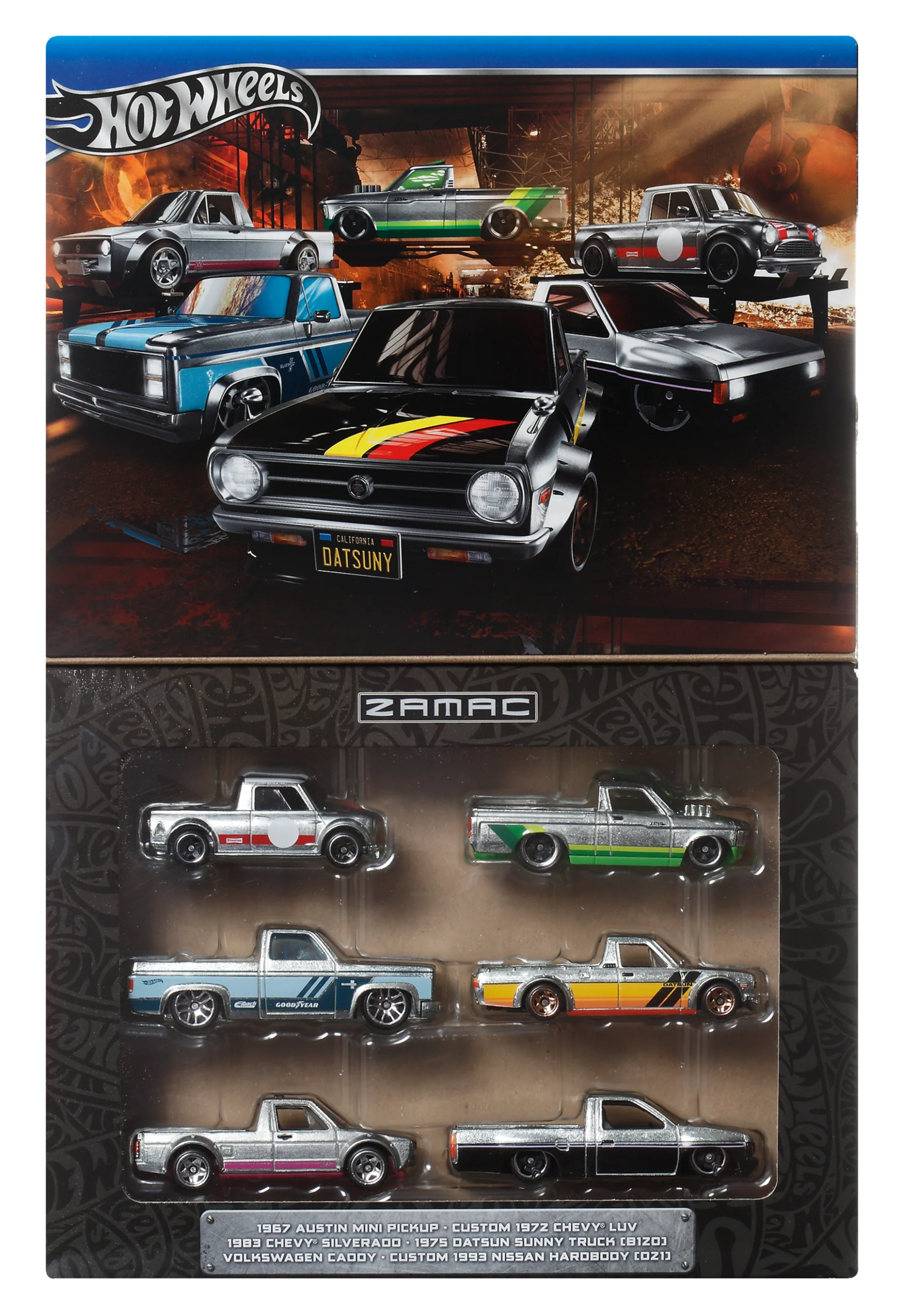 Hot Wheels 1:64 Scale Die-Cast Toy Cars & Trucks, Set Of 6 Zamac Vehicles (Styles May Vary) [Walmart Exclusive] - Image 6