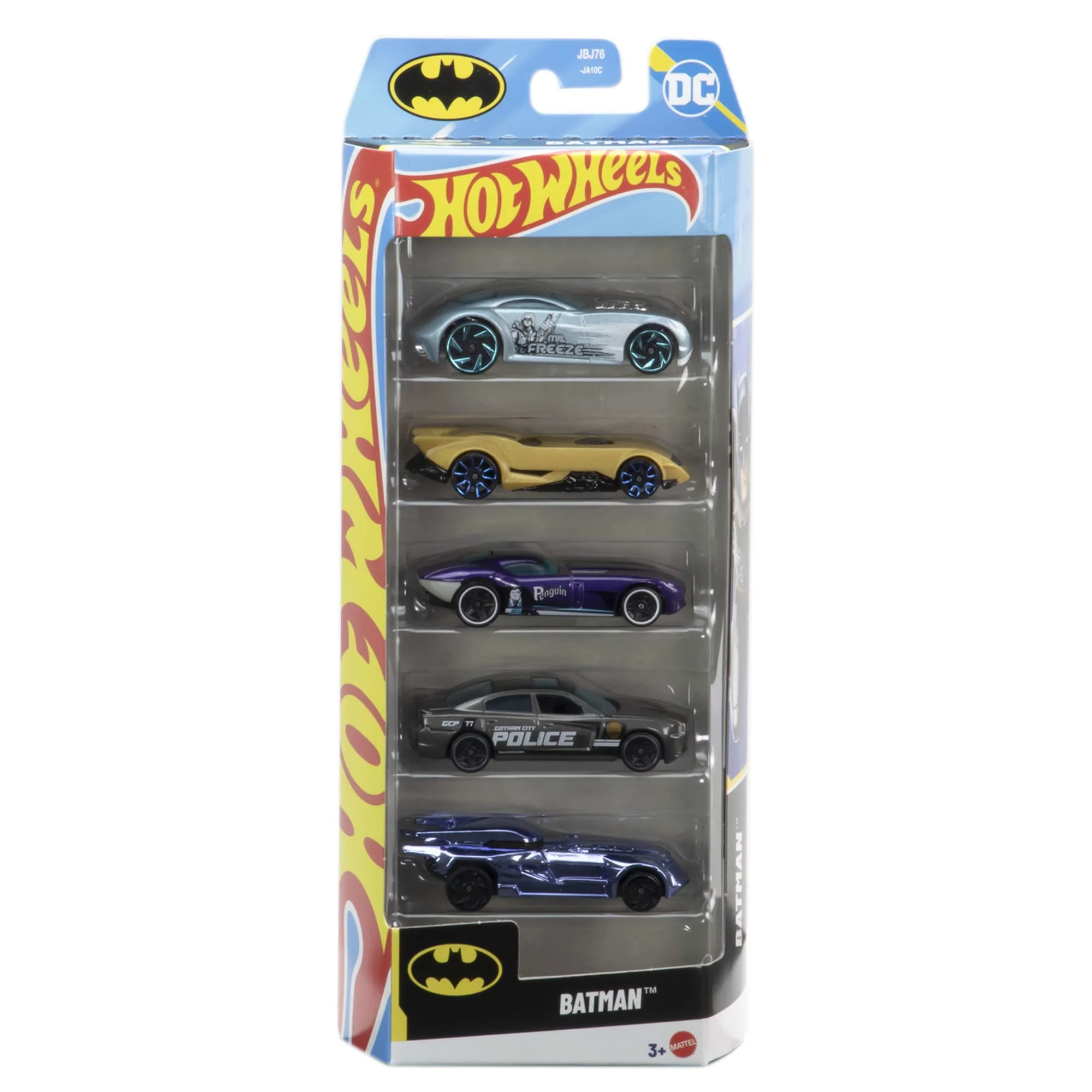 Hot Wheels 5'Li Batman Araba Seti, Batman Temalı 5 Adet 1:64 Ölçekli Oyuncak Araba - Image 2