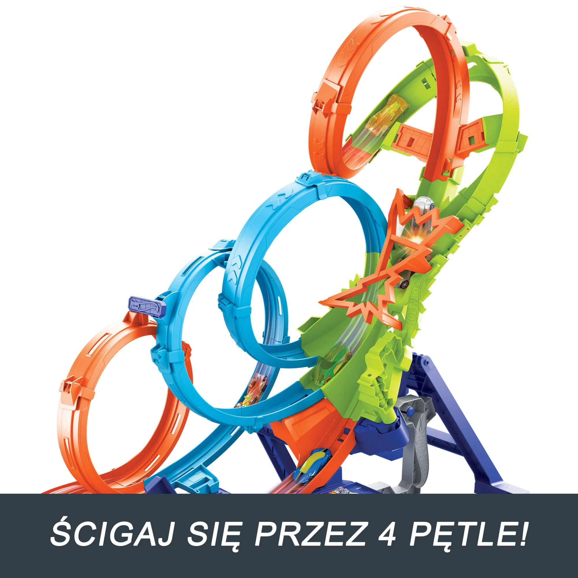 Hot Wheels Action Poczwórna Pętla Kraks Zestaw Z Napędem - Image 4