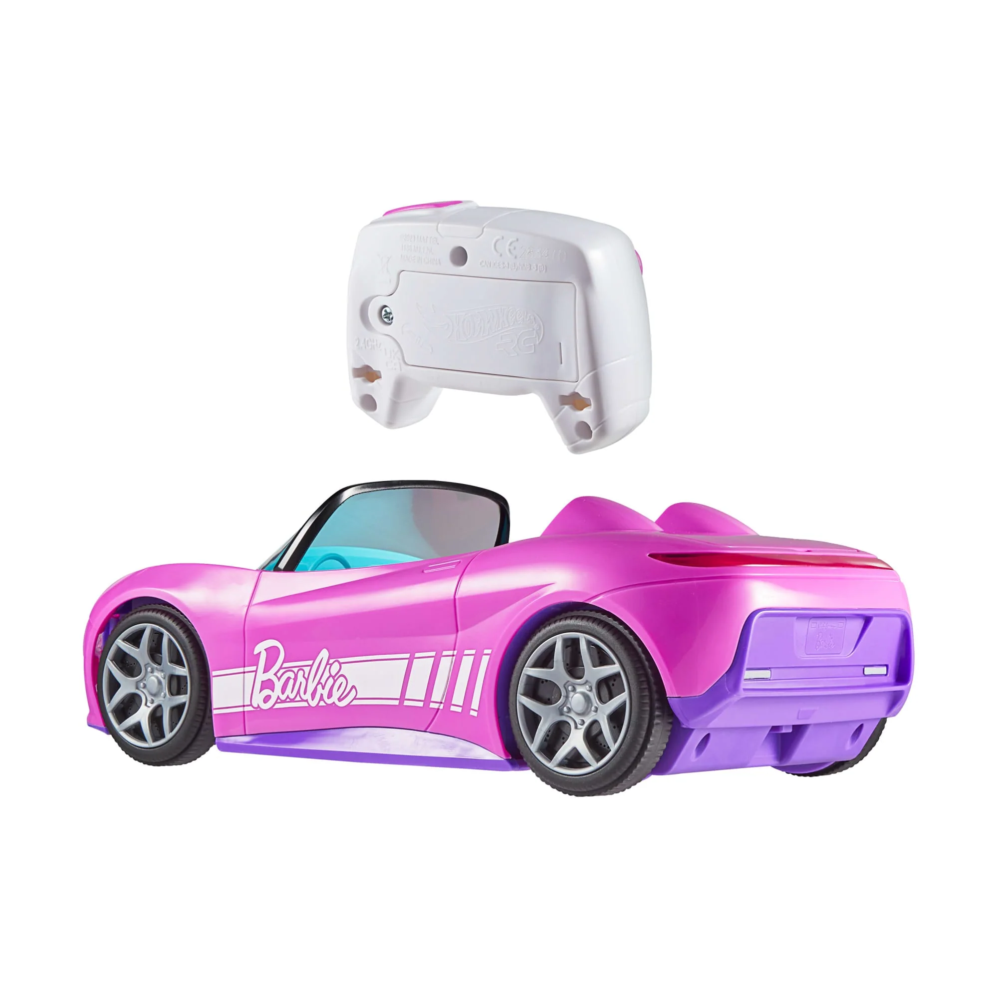 Descapotable Teledirigido De Barbie De Hot Wheels, Coche De Juguete Con Control Remoto Con Pilas Y Capacidad Para DOS Muñecas Barbie - Image 2