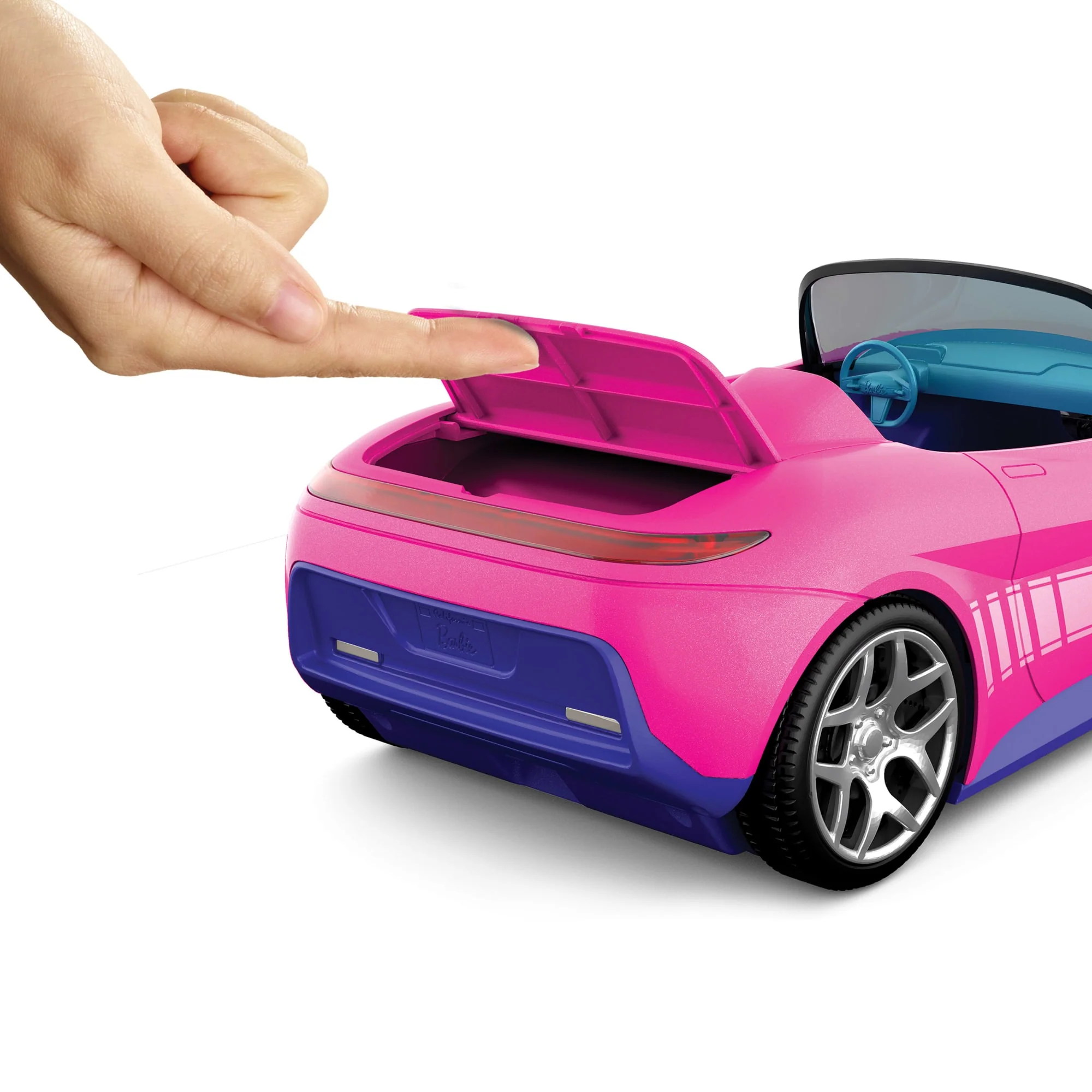 Hot Wheels Barbie Uzaktan Kumandalı Ve Şarj Edilebilir Üstü Açık Oyuncak Araba, 2 Barbie Bebeği Taşıyabilir - Image 3