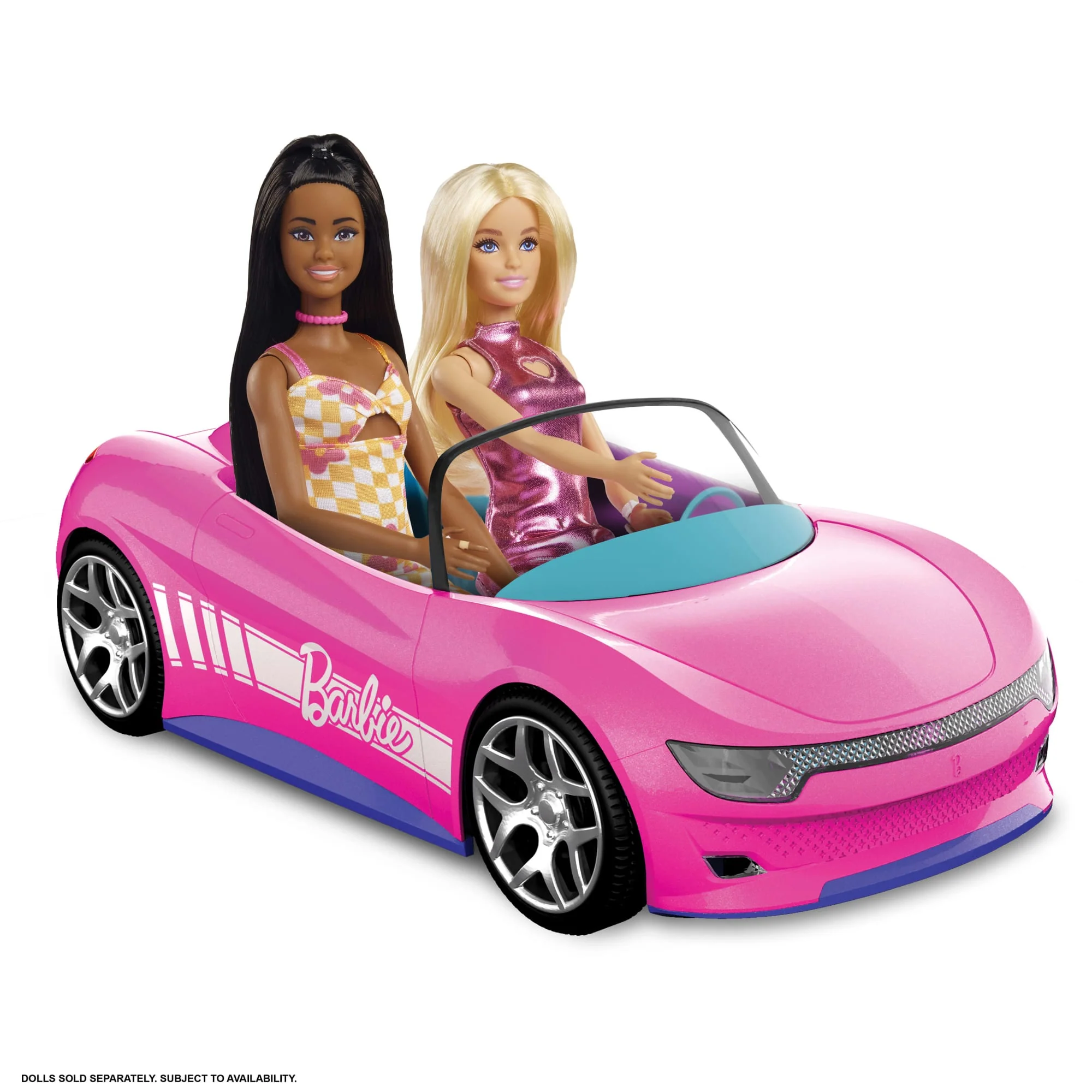 Hot Wheels Barbie Uzaktan Kumandalı Ve Şarj Edilebilir Üstü Açık Oyuncak Araba, 2 Barbie Bebeği Taşıyabilir - Image 4