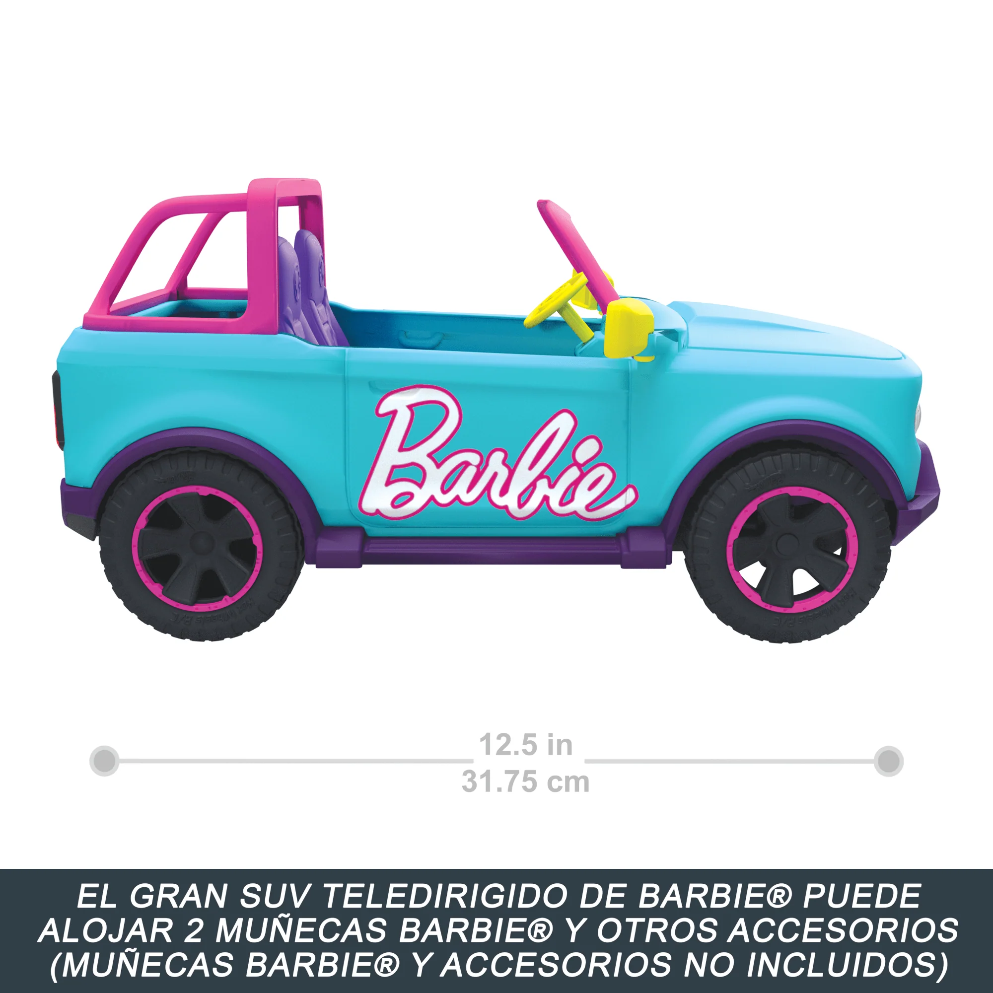Hot Wheels Rc Coche De Juguete Teledirigido Barbie Suv Radiocontrol - Image 3