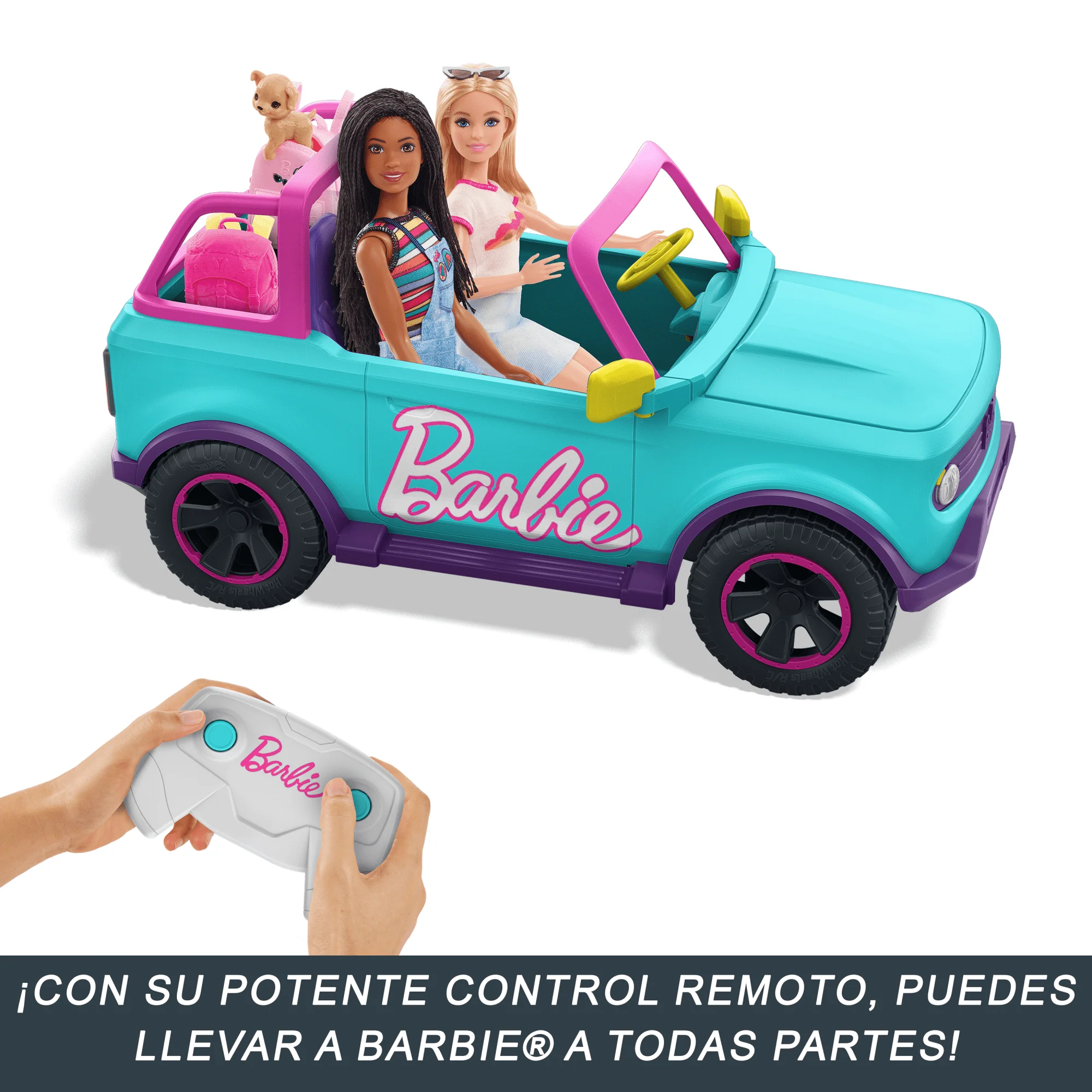 Hot Wheels Rc Coche De Juguete Teledirigido Barbie Suv Radiocontrol - Image 4
