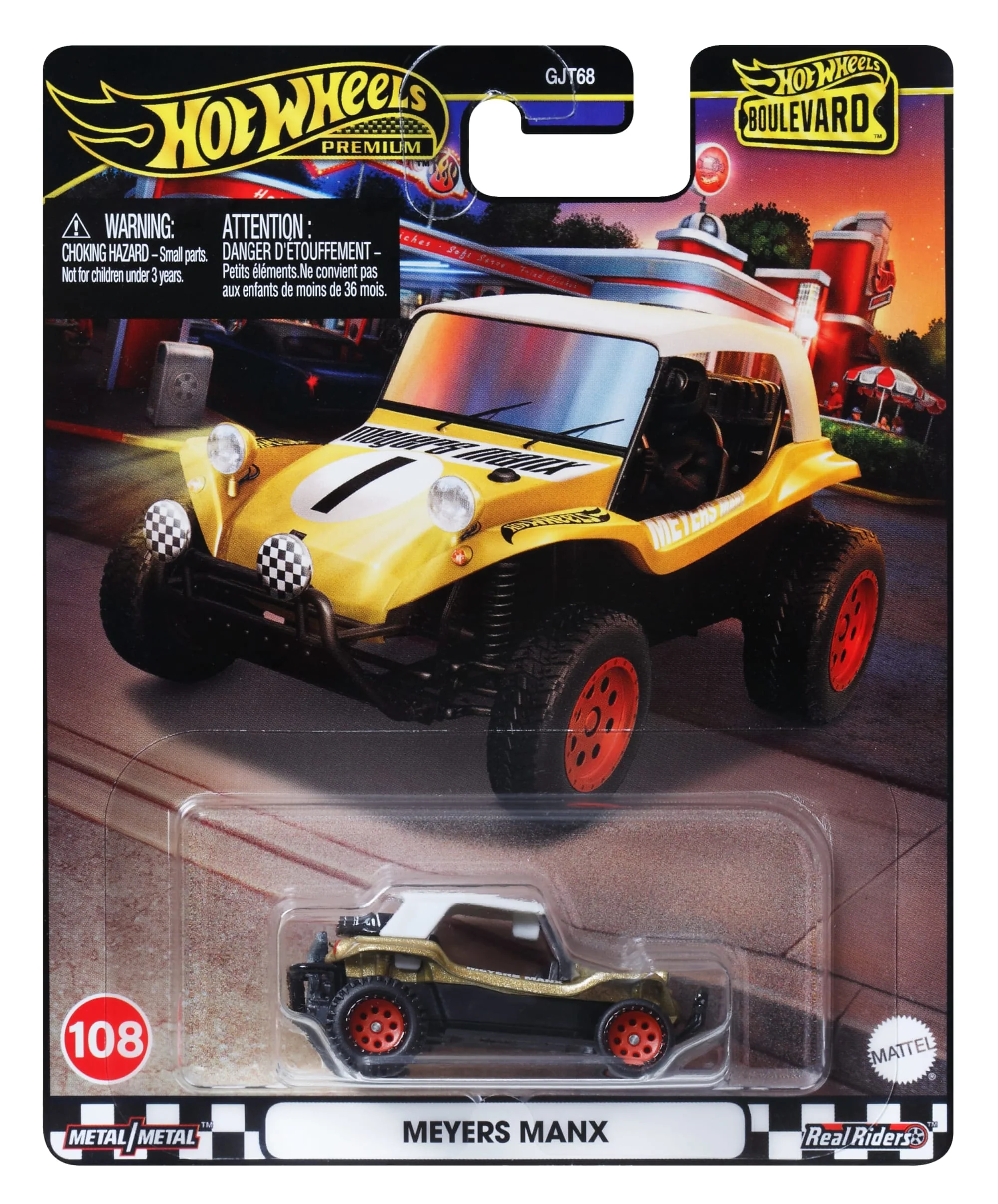 Hot Wheels Boulevard Sortiment Mit Die-Cast-Fahrzeugen Aus Metall Im Maßstab 1:64 Mit Real Riders-Rädern