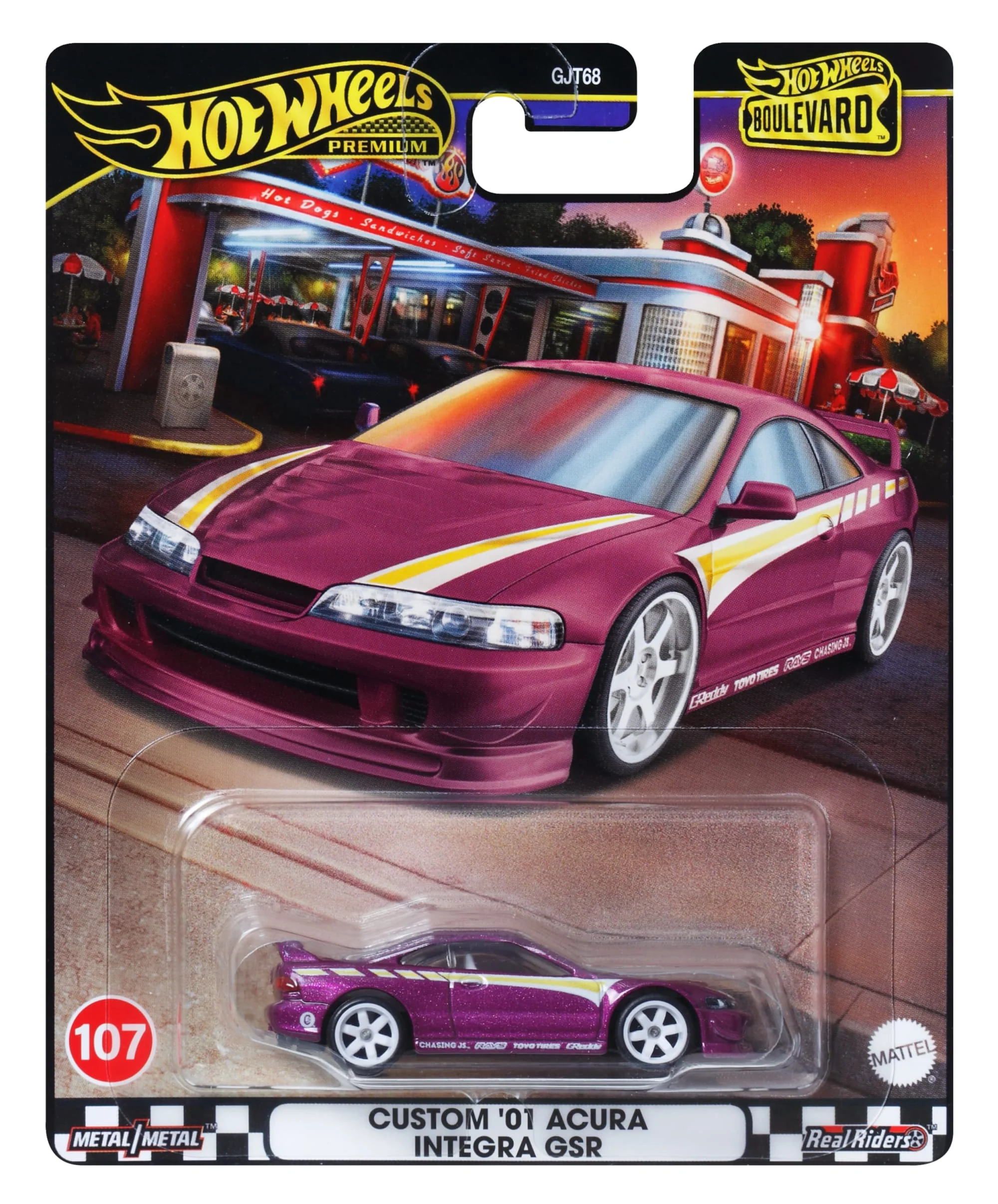 Hot Wheels Boulevard Sortiment Mit Die-Cast-Fahrzeugen Aus Metall Im Maßstab 1:64 Mit Real Riders-Rädern - Image 5