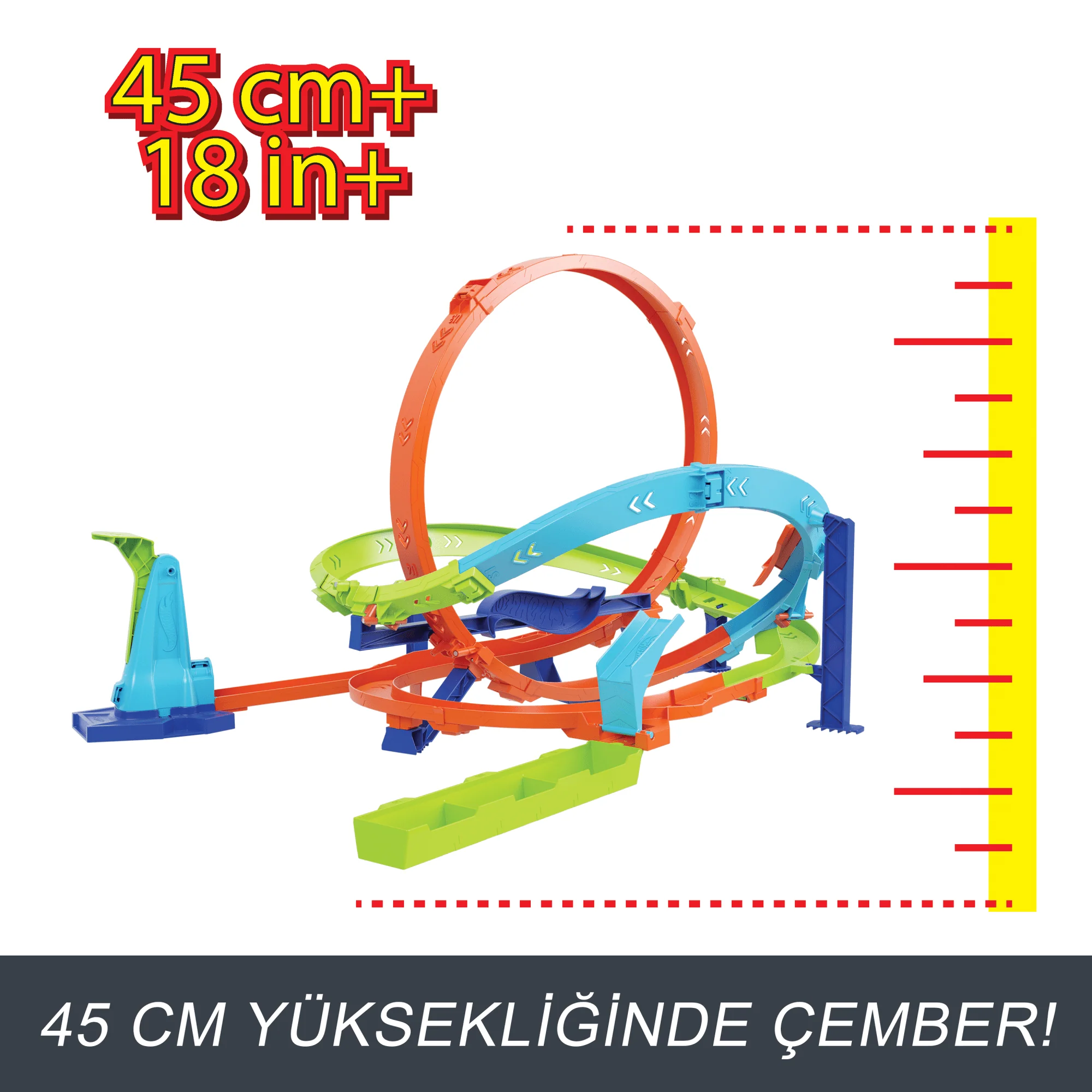 Hot Wheels Bumerang Çemberli Yarış Pisti, 1:64 Ölçekli Oyuncak Araba, Kolayca Saklanabilir - Image 3