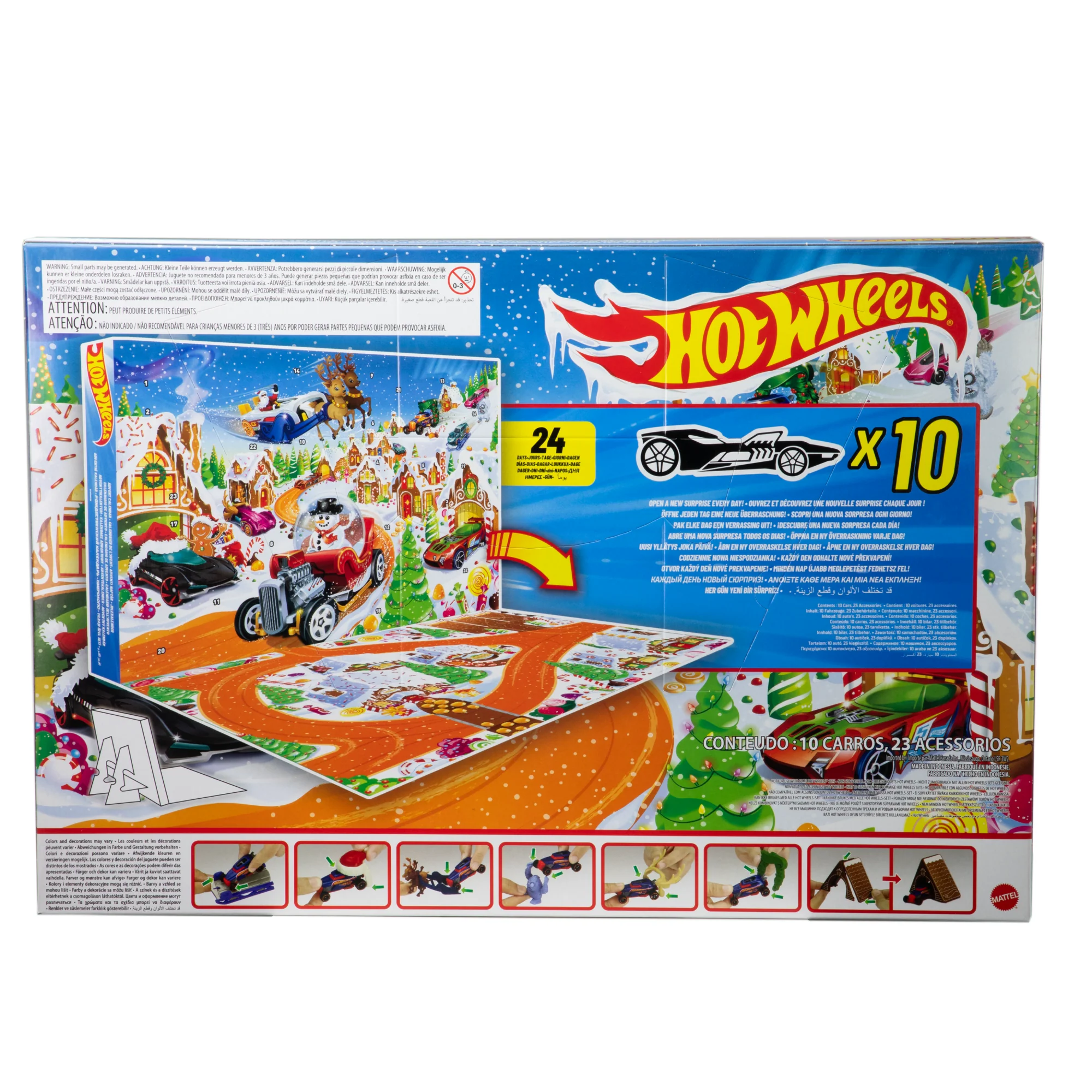 Hot Wheels-Calendrier De L’Avent 2025-10 Véhicules Et 24 Accessoires - Image 4
