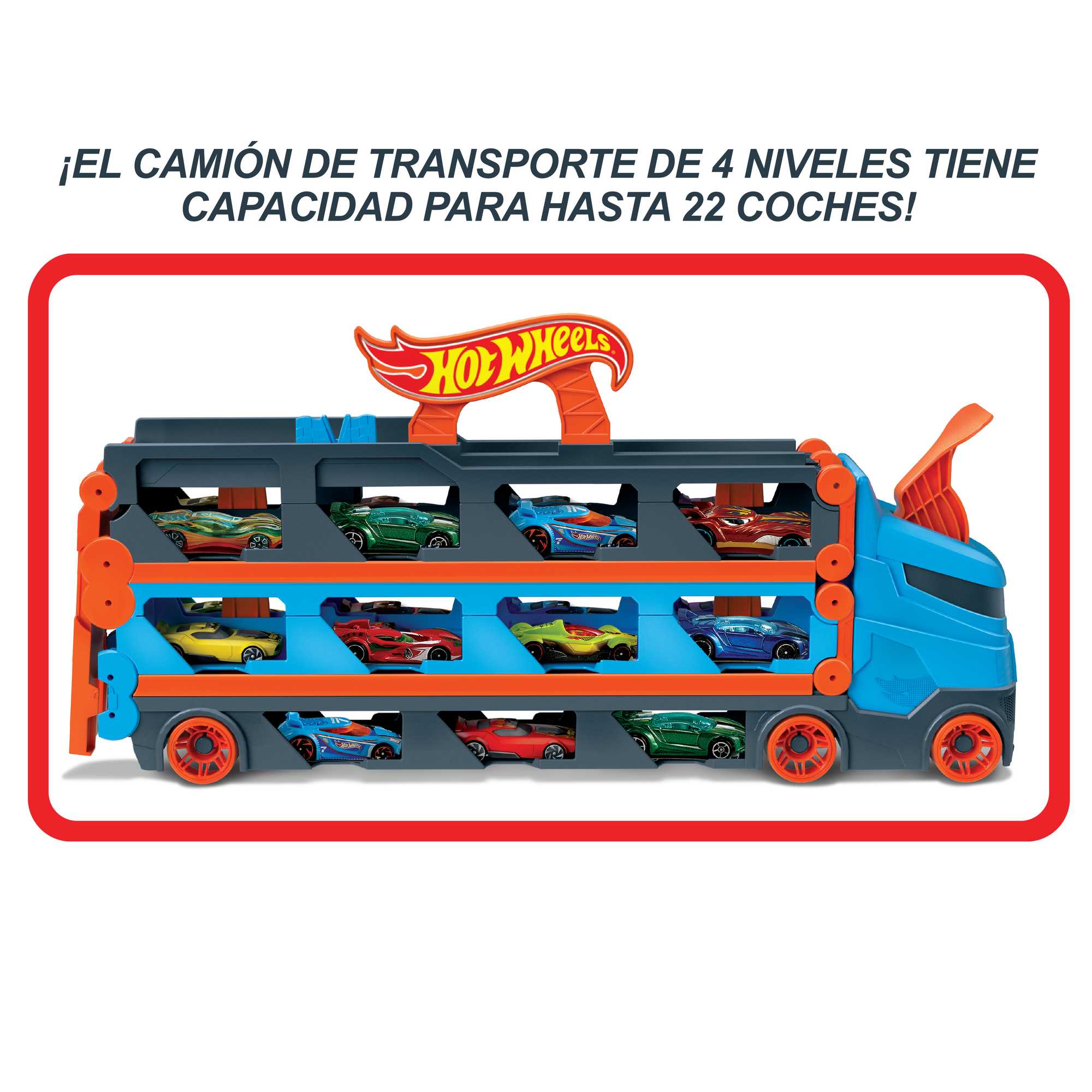 Hot Wheels Camión de transporte y pista - Image 3