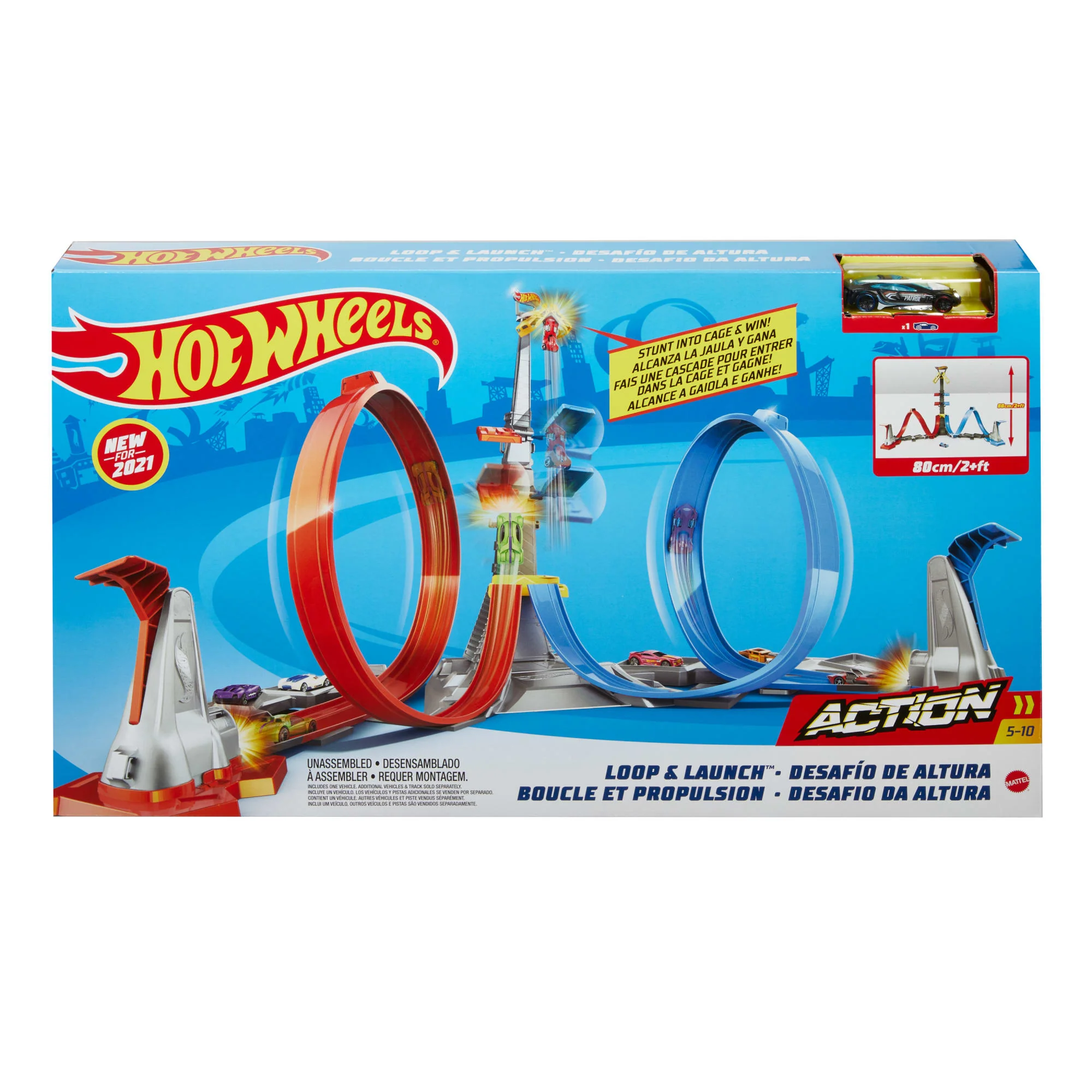 Πίστα Hot Wheels Διπλή Εκτόξευση & Λουπ Για Παιδιά 5-10 Ετών