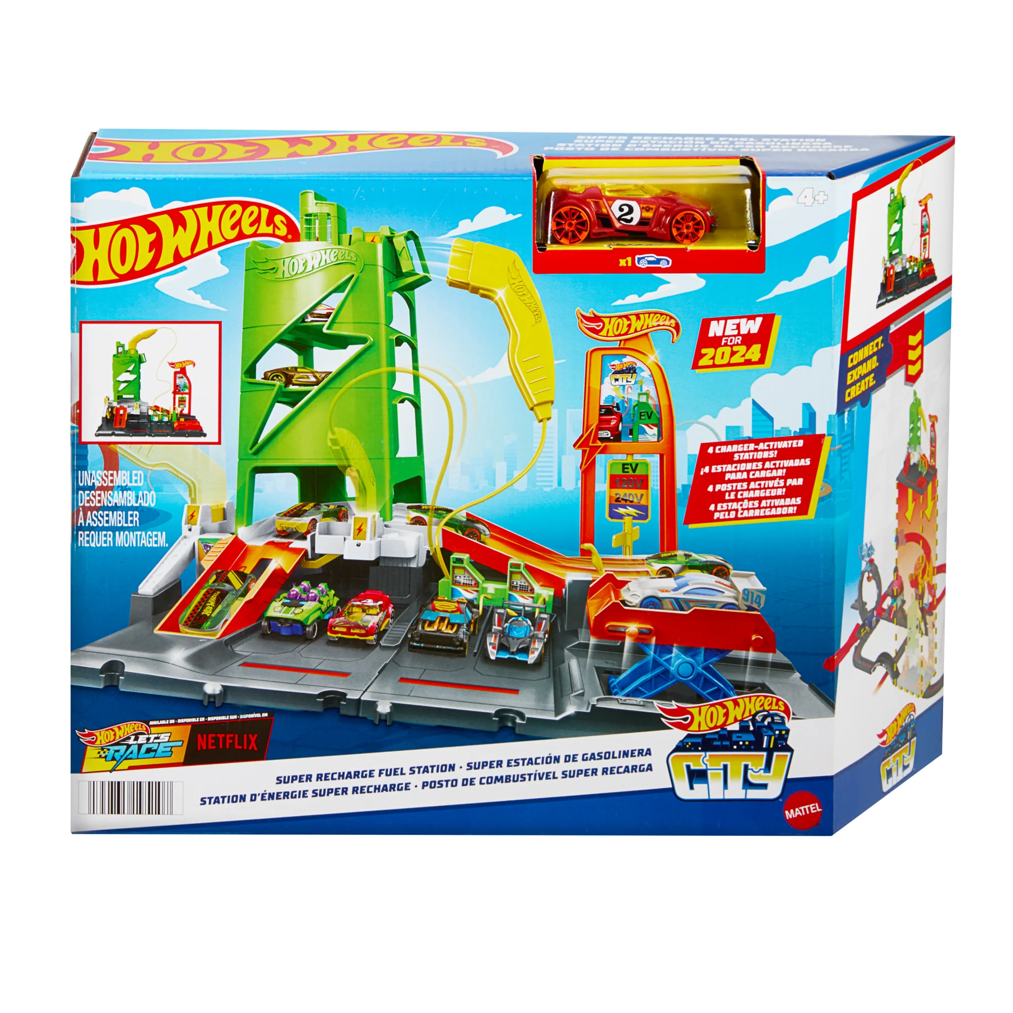 Πίστα Σταθμός Καυσίμων Hot Wheels Με Αυτοκινητάκι Κλίμακας 1:64 - Image 6