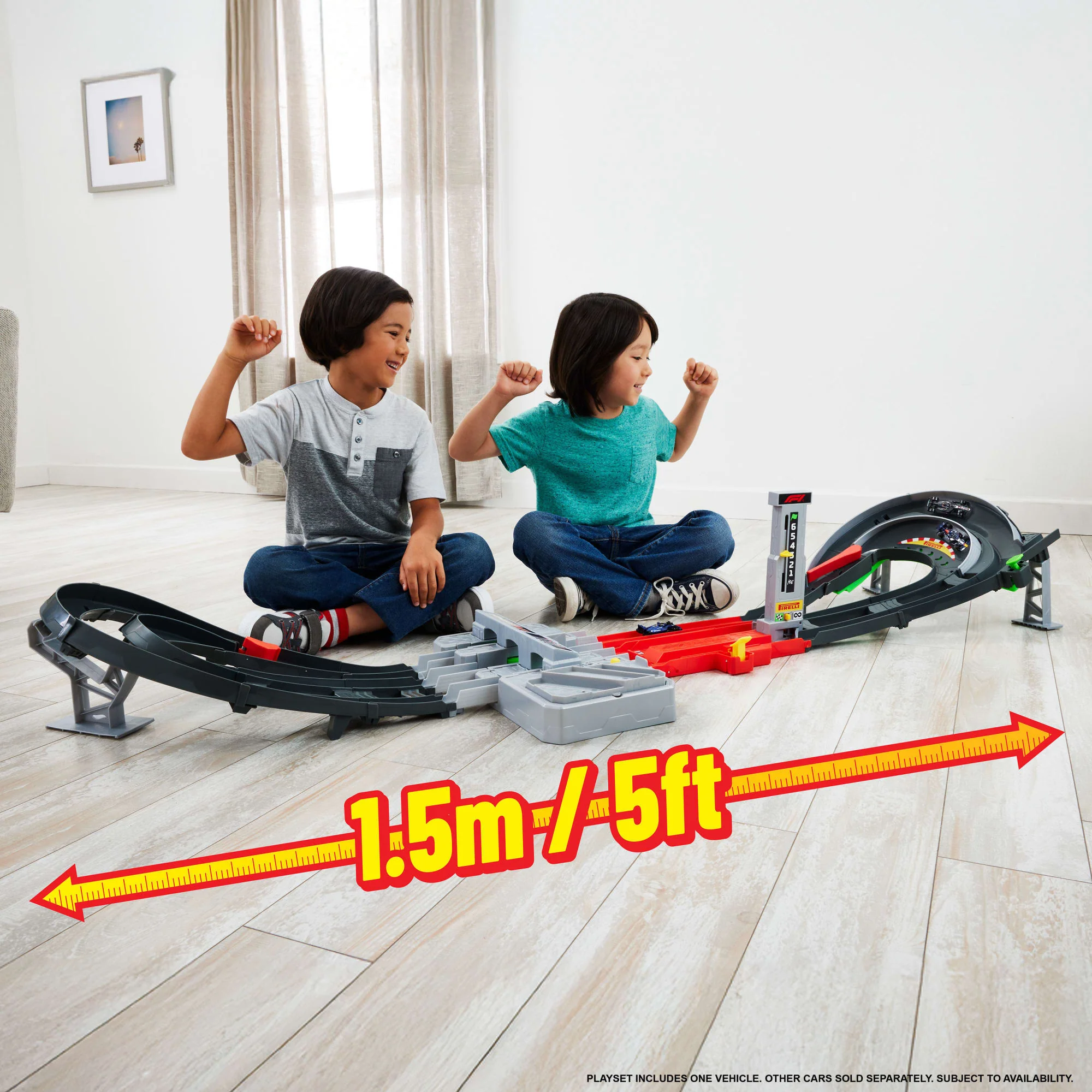 Hot Wheels - Πίστα Formula 1 Grand Prix Με 3 Μεταλλικά Αυτοκινητάκια Κλίμακας 1:64 - Image 2