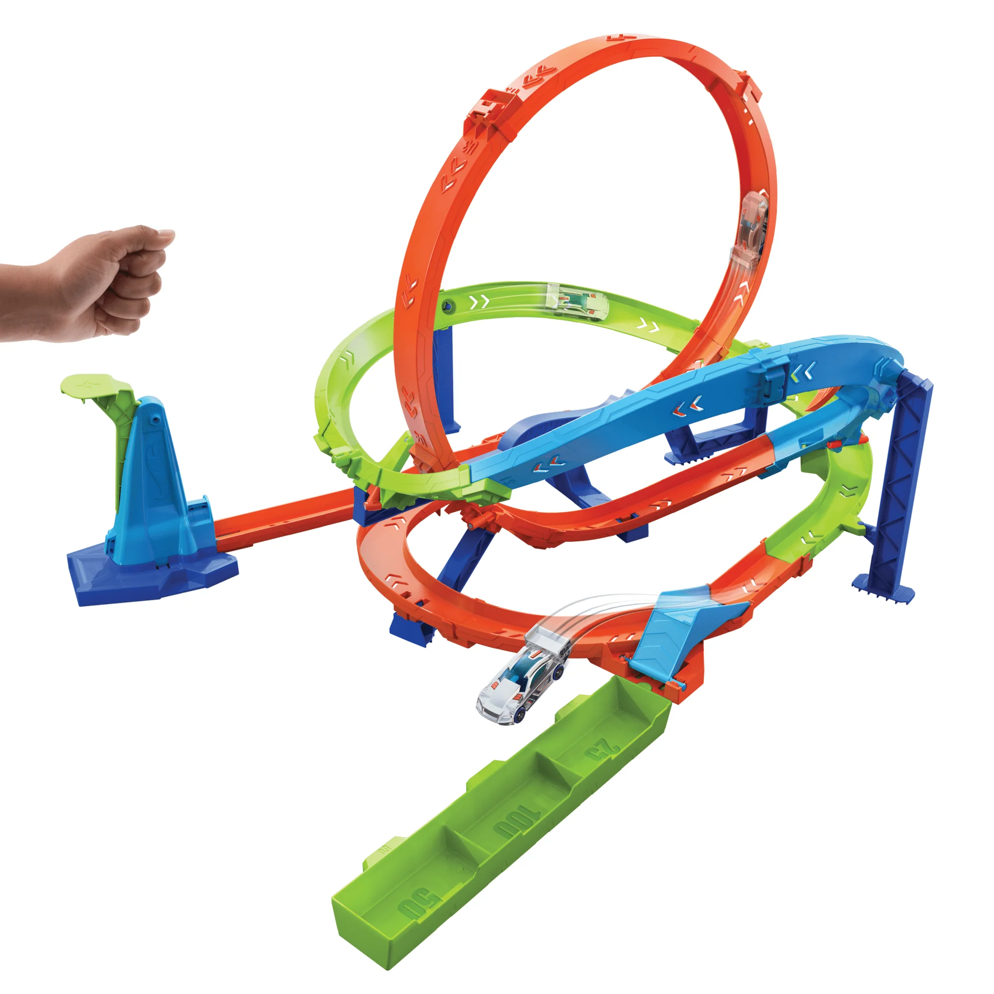 Hot Wheels Σούπερ Extreme Λουπ Με 1 Αυτοκινητάκι Hot Wheels Κλίμακας 1:64, Εύκολη Αποθήκευση - Image 4