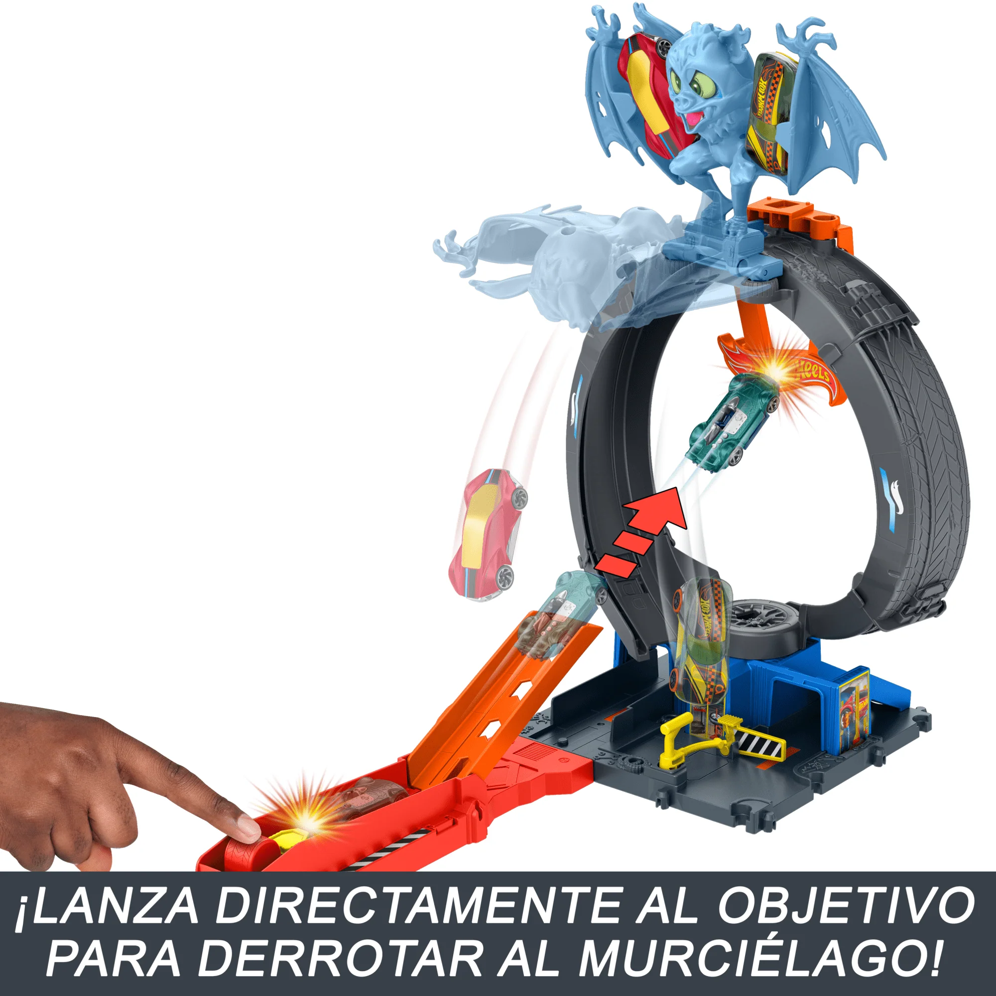Conjunto Circuito Ataque Del Murciélago De Hot Wheels City Con Un Coche A Escala 1:64 - Image 3