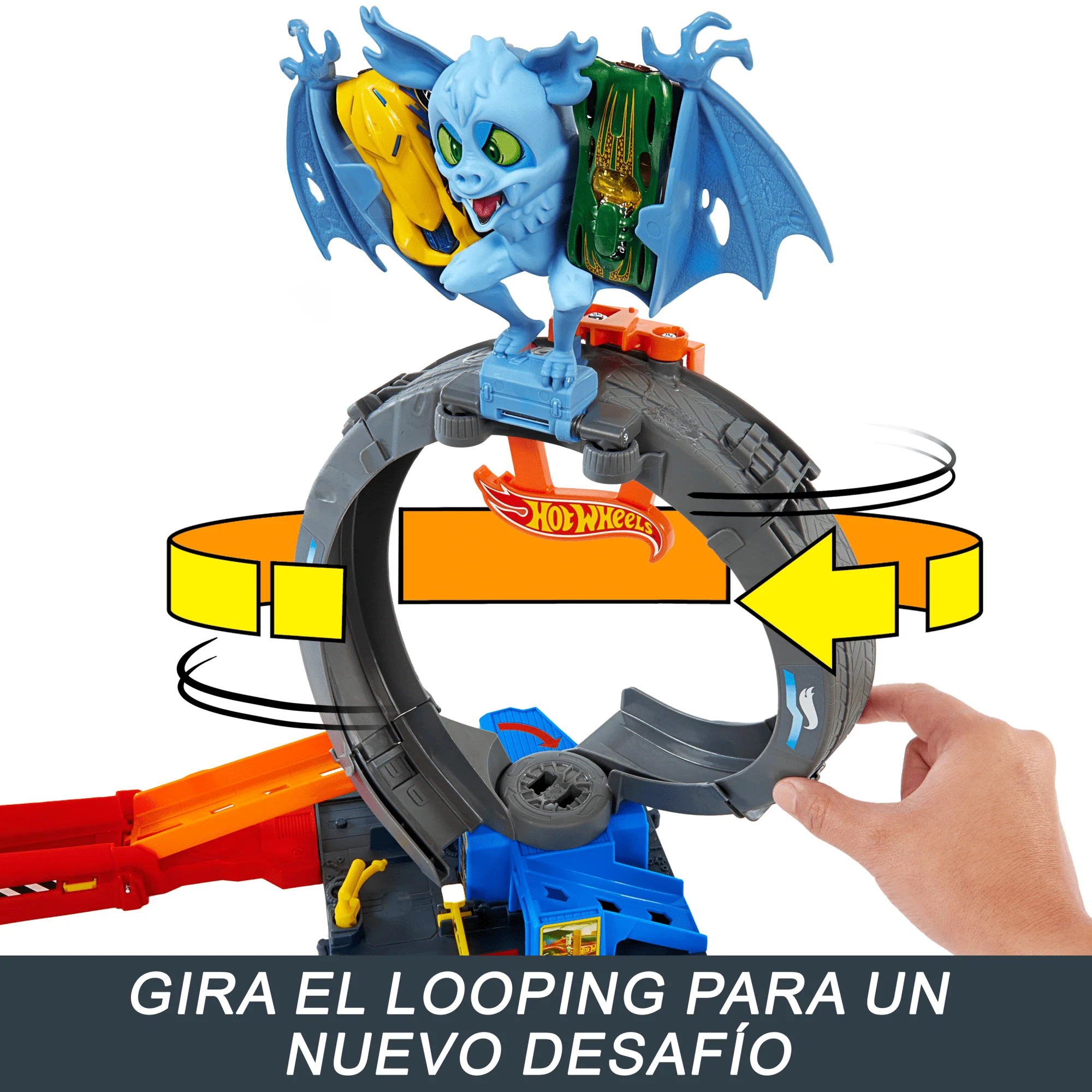 Conjunto Circuito Ataque Del Murciélago De Hot Wheels City Con Un Coche A Escala 1:64 - Image 4