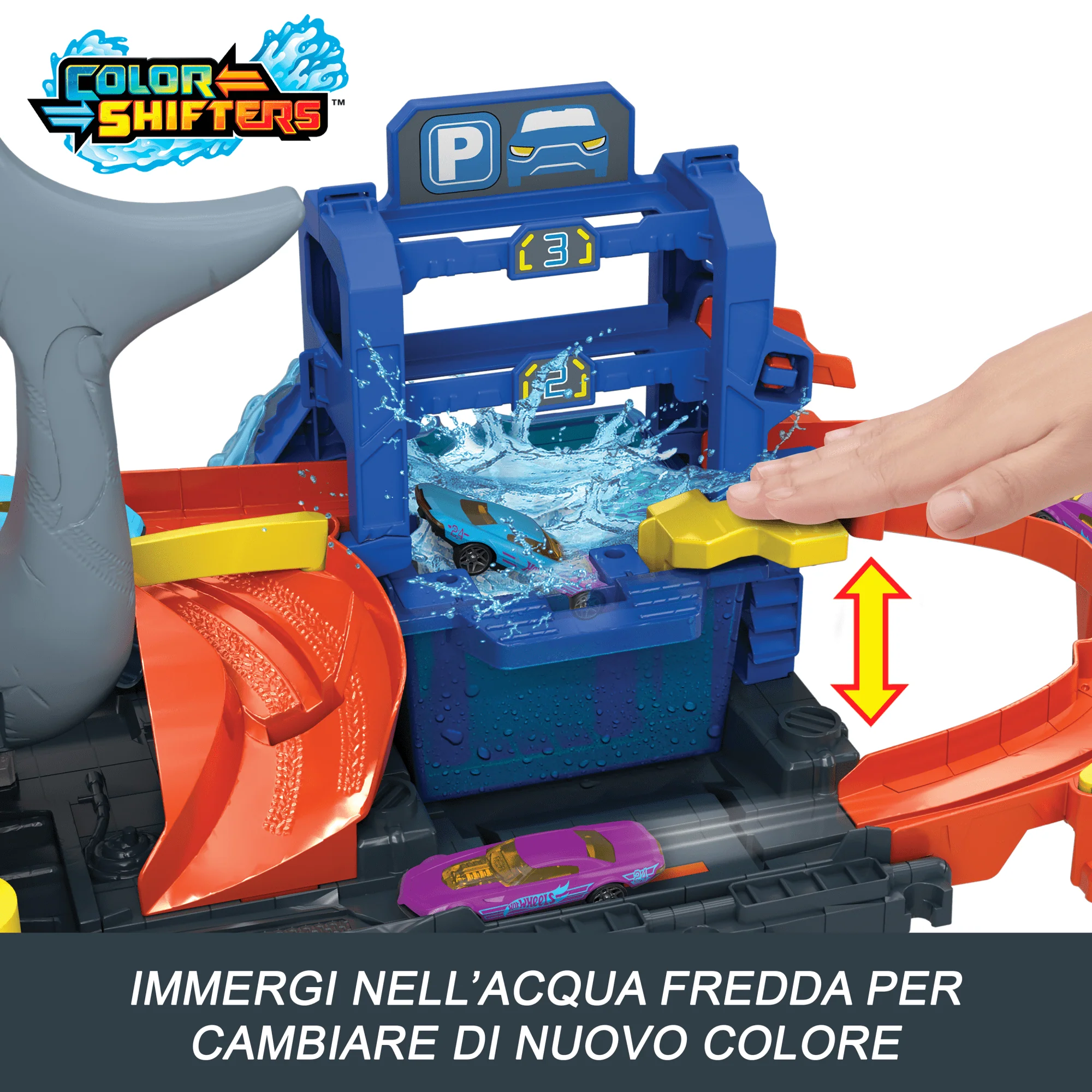 Hot Wheels City Autolavaggio Mega Squalo - Image 5