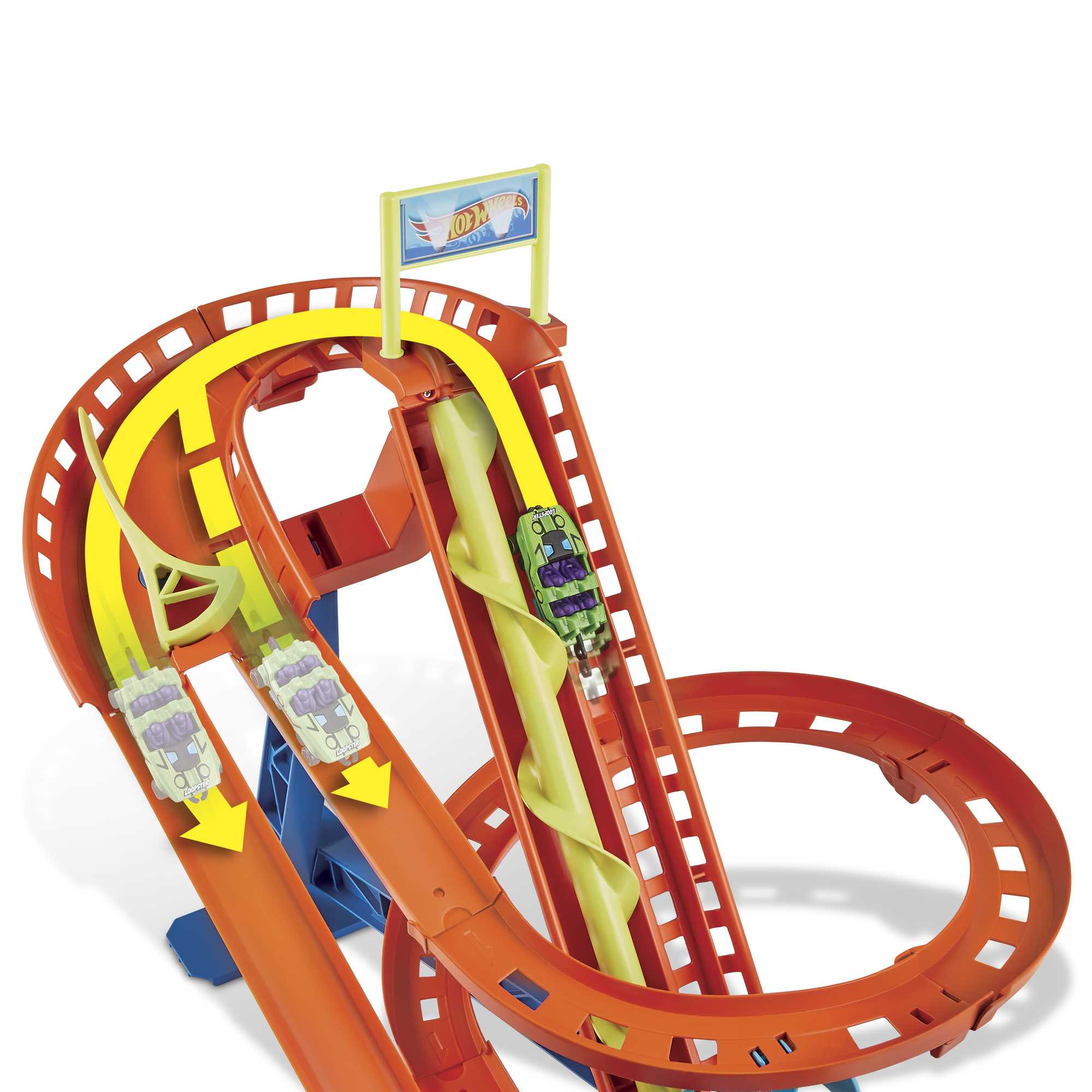 Hot Wheels City - Πίστα Ράλι Τρενάκι Λούνα Παρκ Με 5 Αυτοκινητάκια Hot Wheels - Image 2