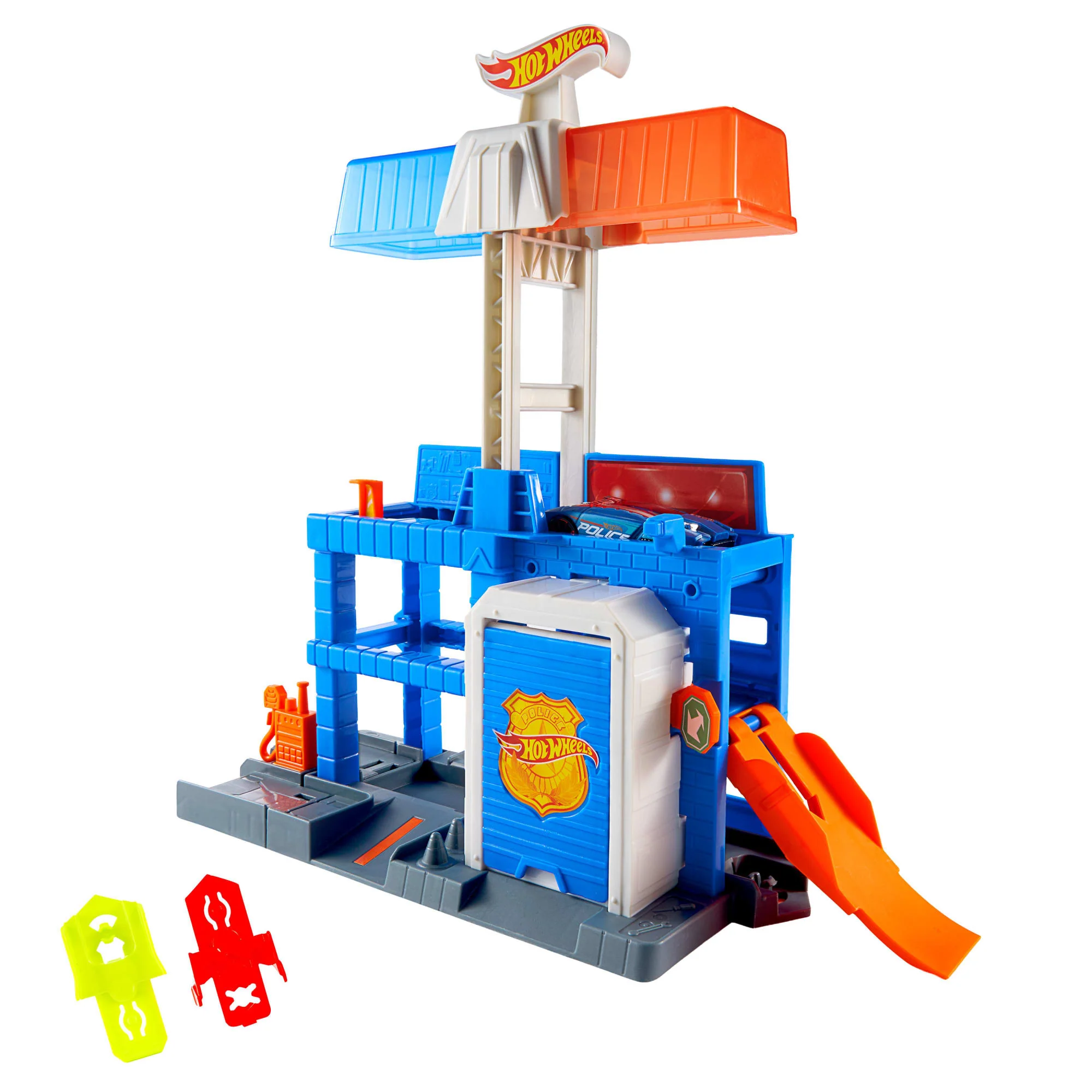 Hot Wheels City Downtown Police Tower Playset & 1:64 Scale Die-Cast Police Toy Car - Image 3