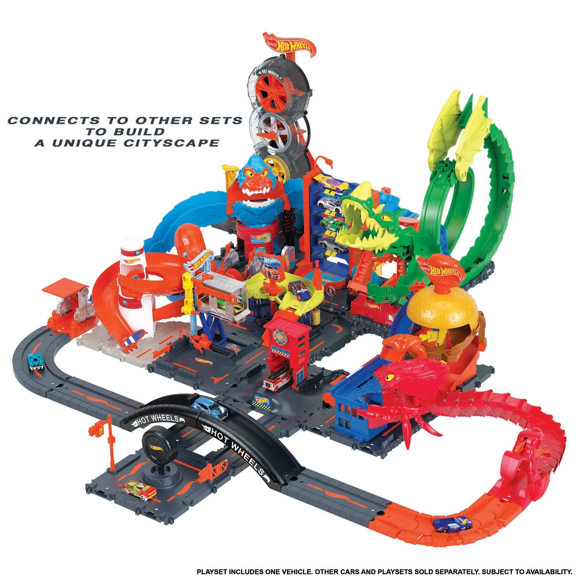 Hot Wheels City Expansion Track Pack Set And Car - Image 7