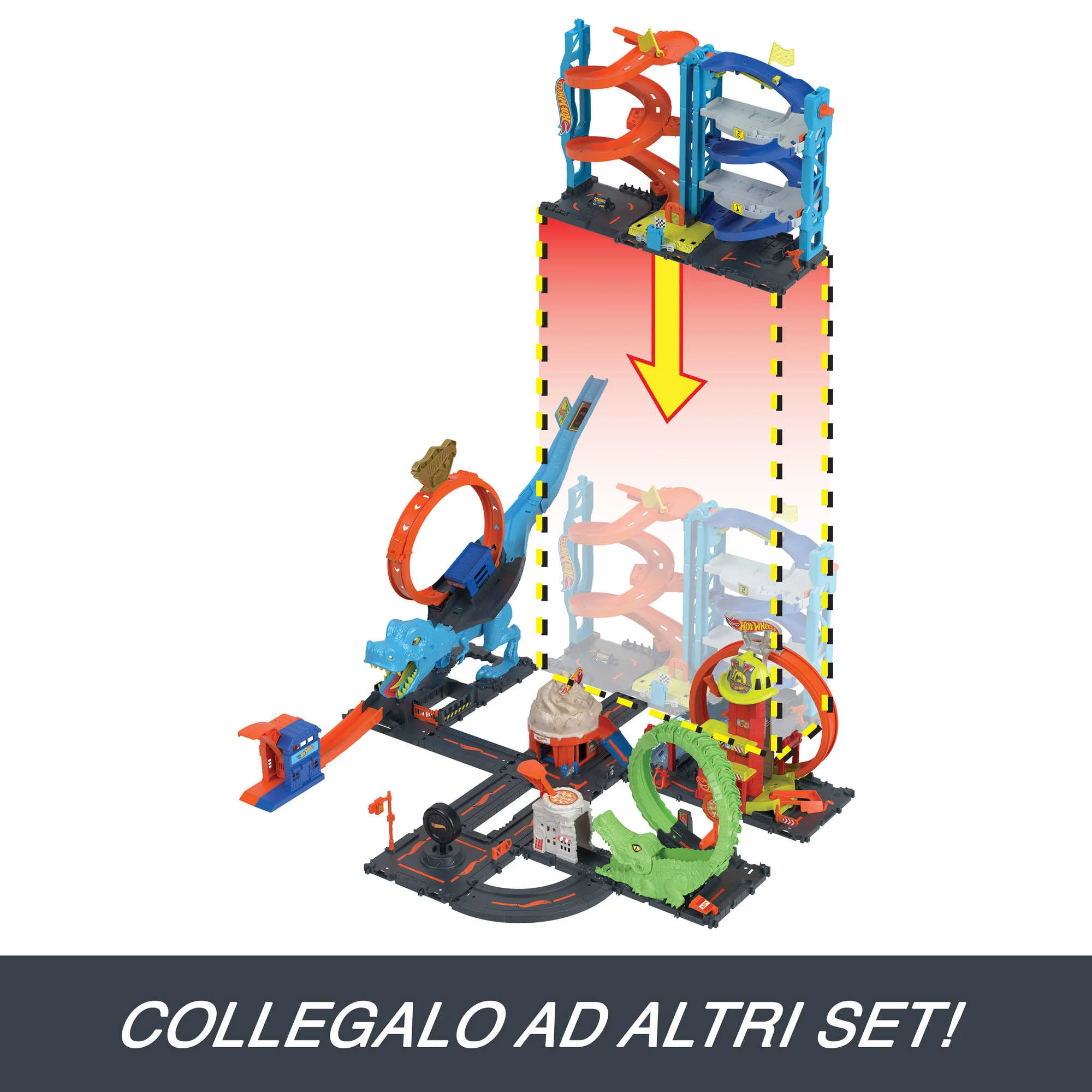 Hot Wheels City Garage "Torre Trasformabile" Playset - Image 5