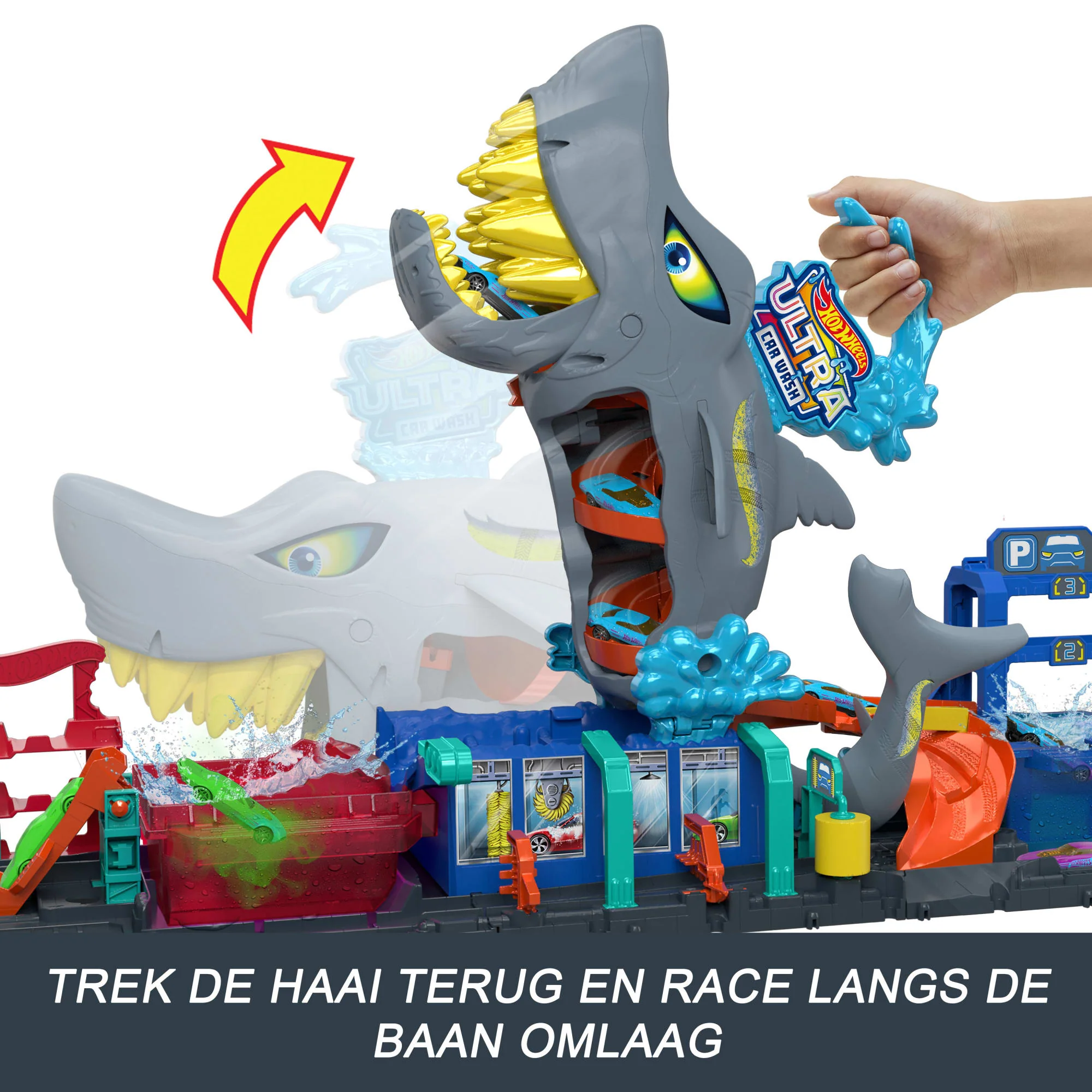 Hot Wheels City Haaienaanval In De Autowasserette Met Speelgoedauto Met Kleurverrassing Op Een Schaal Van 1:64 - Image 4