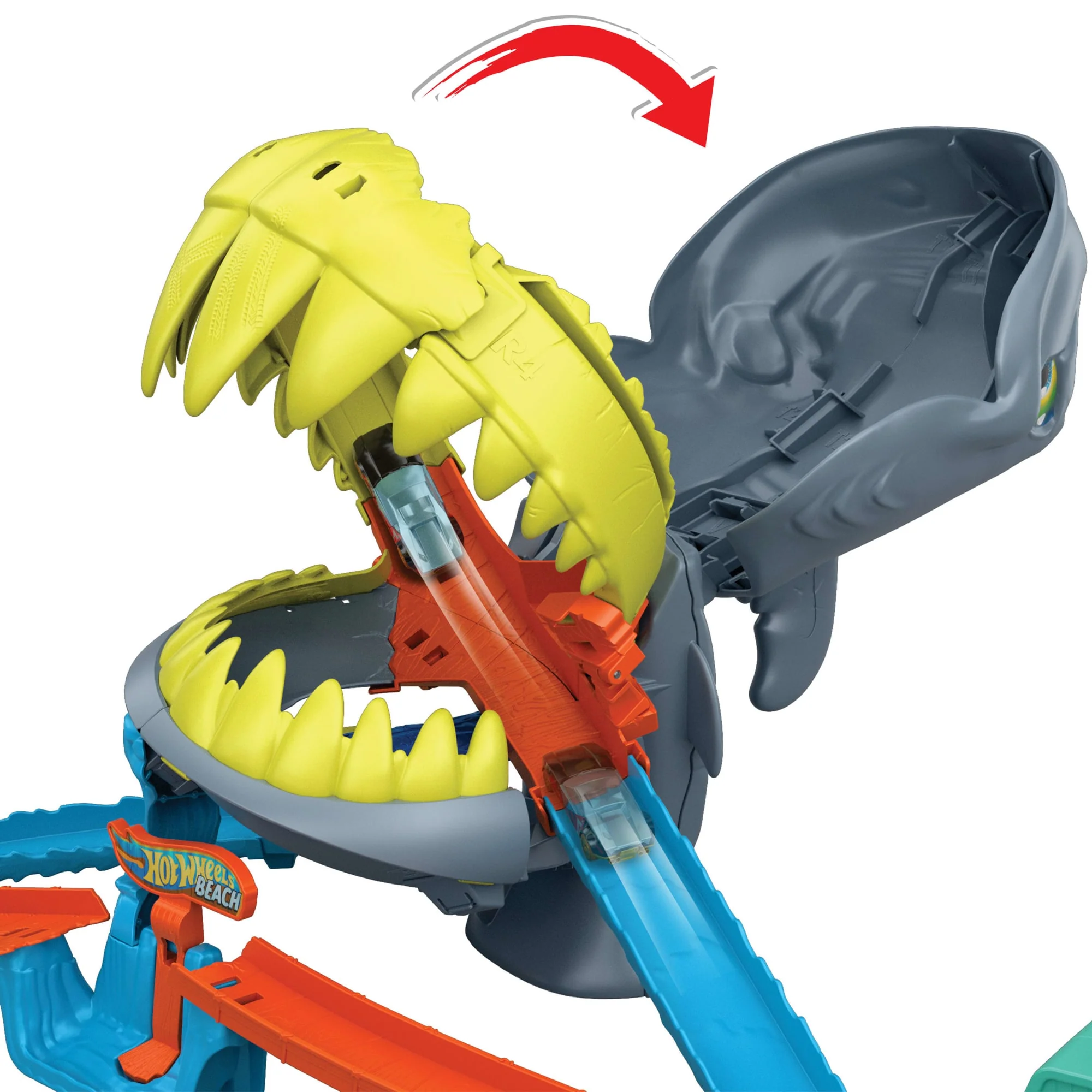 Büyük Bir Zafer Anı Yaşatan Hot Wheels City Köpek Balığı Macerası Oyun Seti Ve 1:64 Ölçekli Metal Oyuncak Araba - Image 5