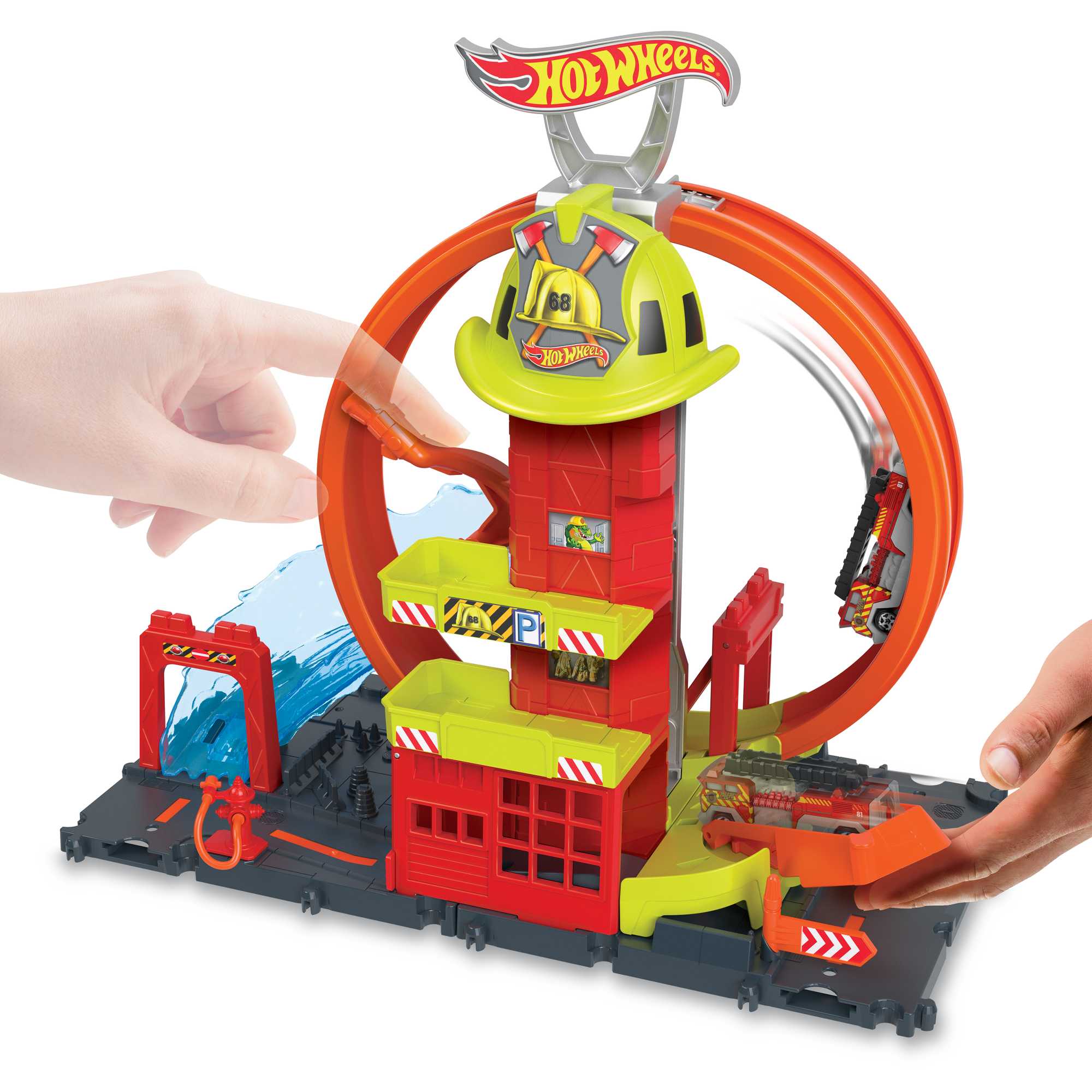 Hot Wheels City Mega Looping Brandweerkazerne - Image 3