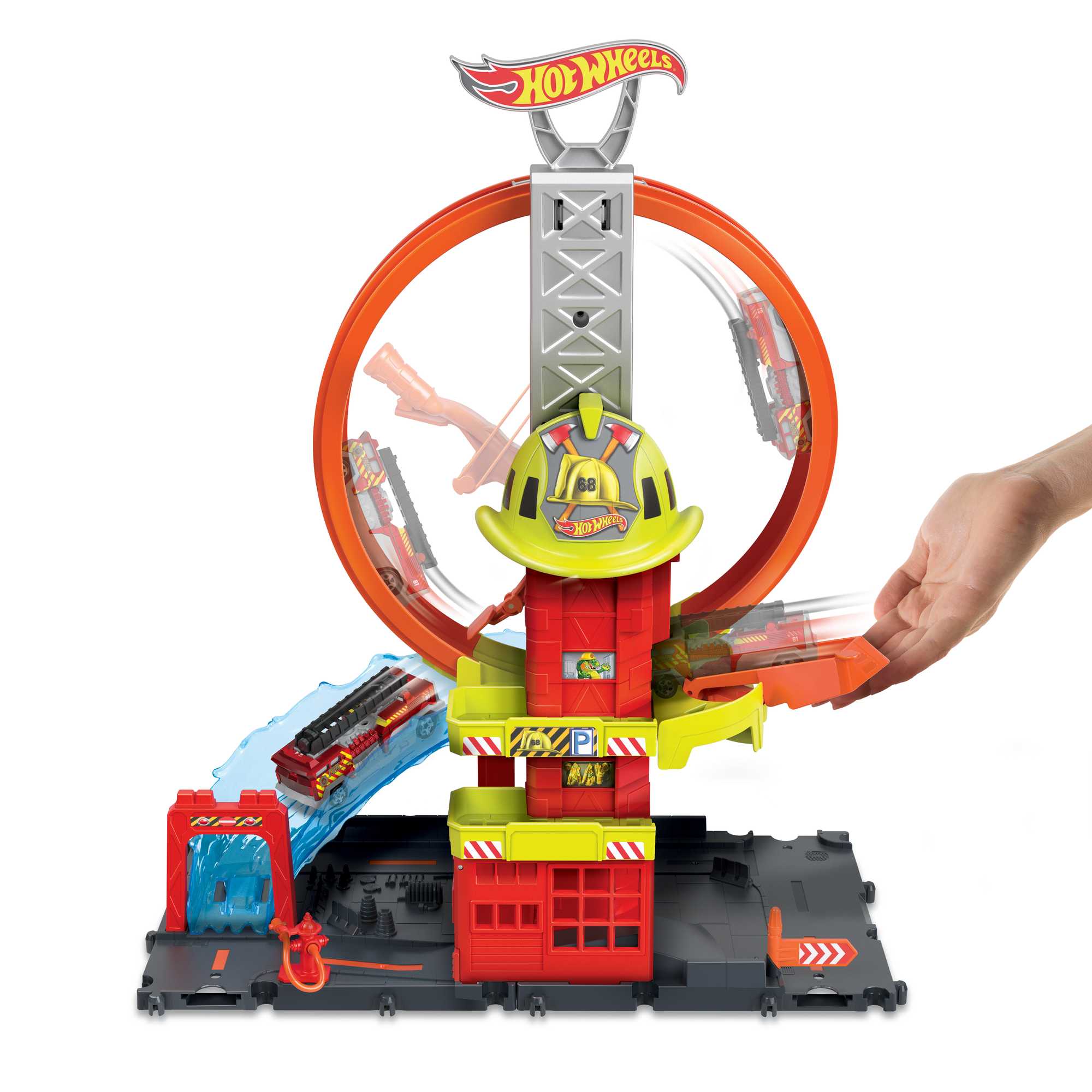 Hot Wheels City Mega Looping Brandweerkazerne - Image 5