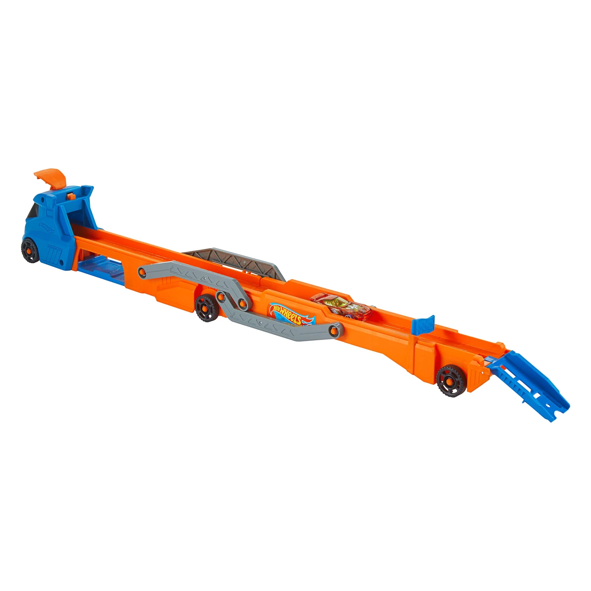 Hot Wheels City Nταλίκα, Μεταμορφώνεται Σε Πίστα Αγώνων Με Εκτοξευτή, Αποθηκεύει 9 Αυτοκινητάκια, Περιλαμβάνει Όχημα Κλίμακας 1:64 - Image 4