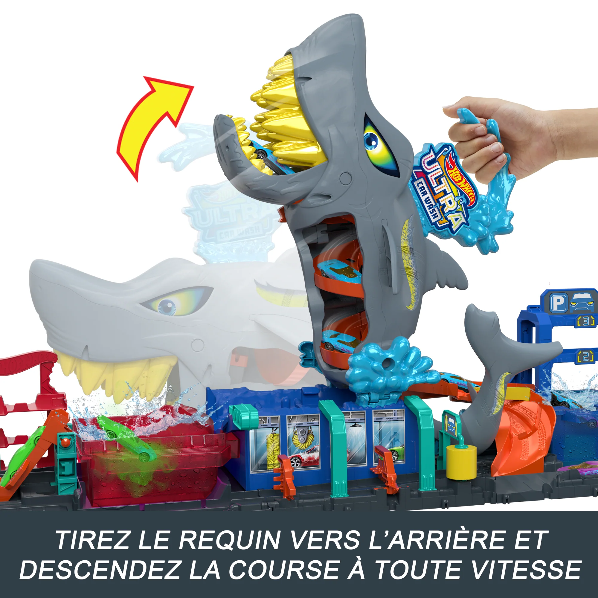 Hot Wheels City-Station De Lavage Requin-Coffret Voiture Color Reveal - Image 4