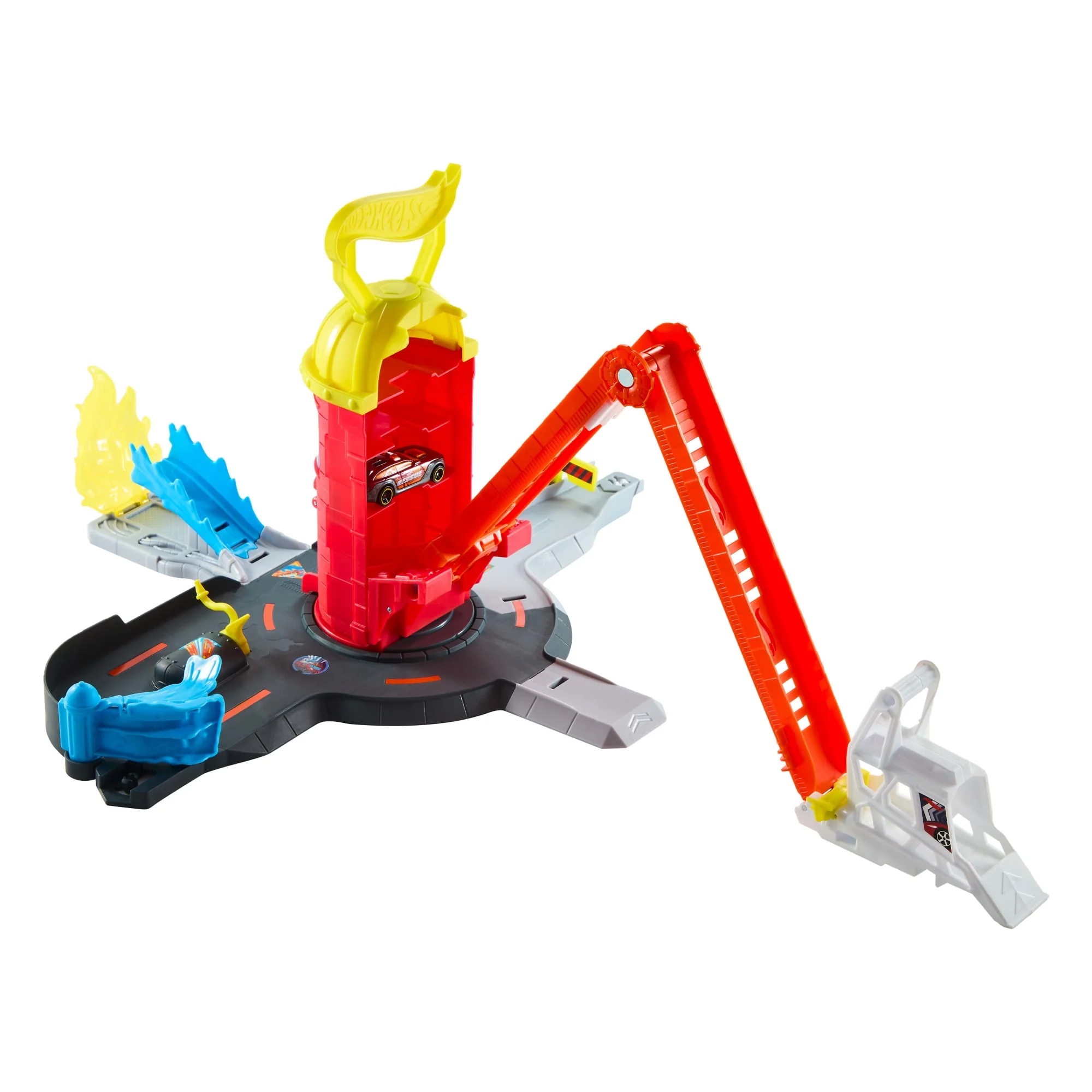 Hot Wheels City Super Caserma Dei Pompieri, Playset E Macchinina Giocattolo in Scala 1:64, La Pista Si Estende Fino A 40 Cm Circa - Image 5
