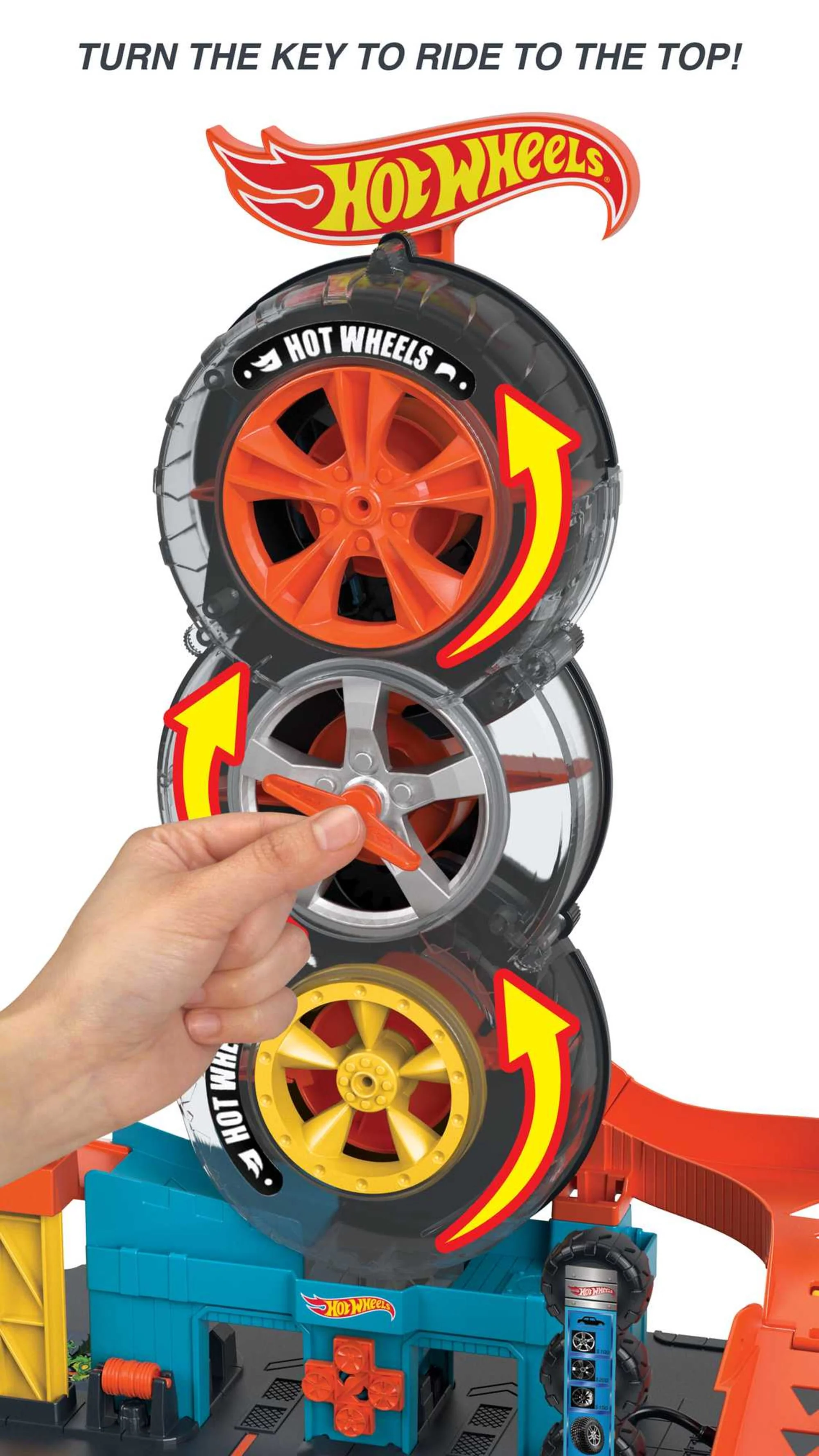 Hot Wheels City Super Twist Tyre Shop Playset And Car - Image 4