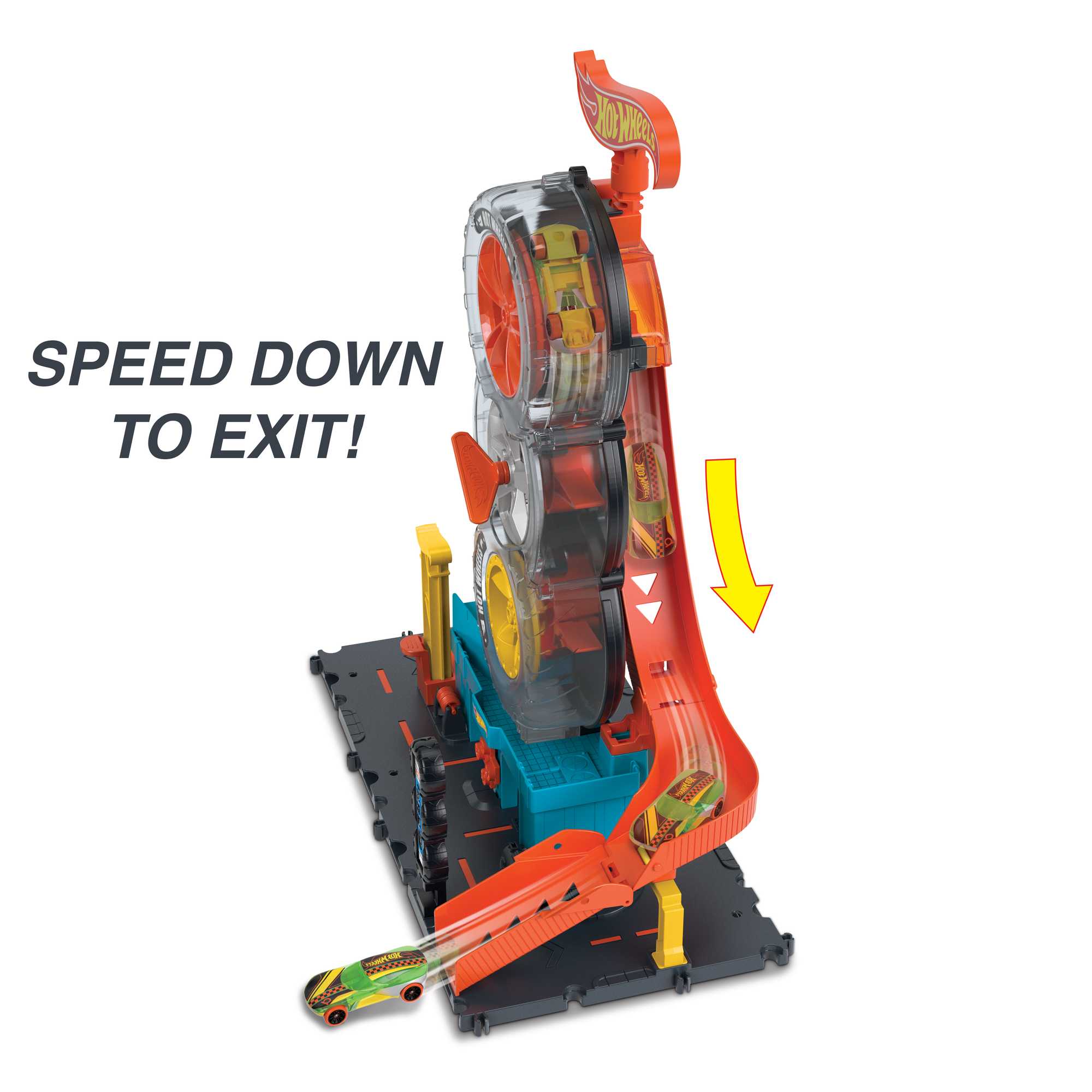 Hot Wheels City Super Twist Tyre Shop Playset And Car - Image 5