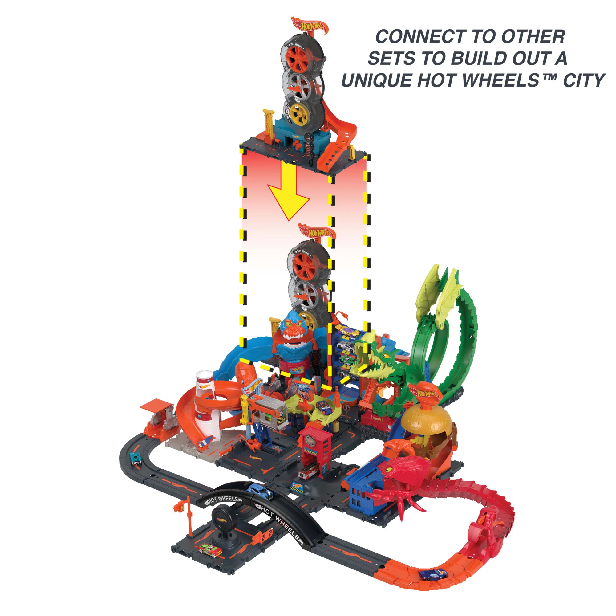 Hot Wheels City Super Twist Tyre Shop Playset And Car - Image 6