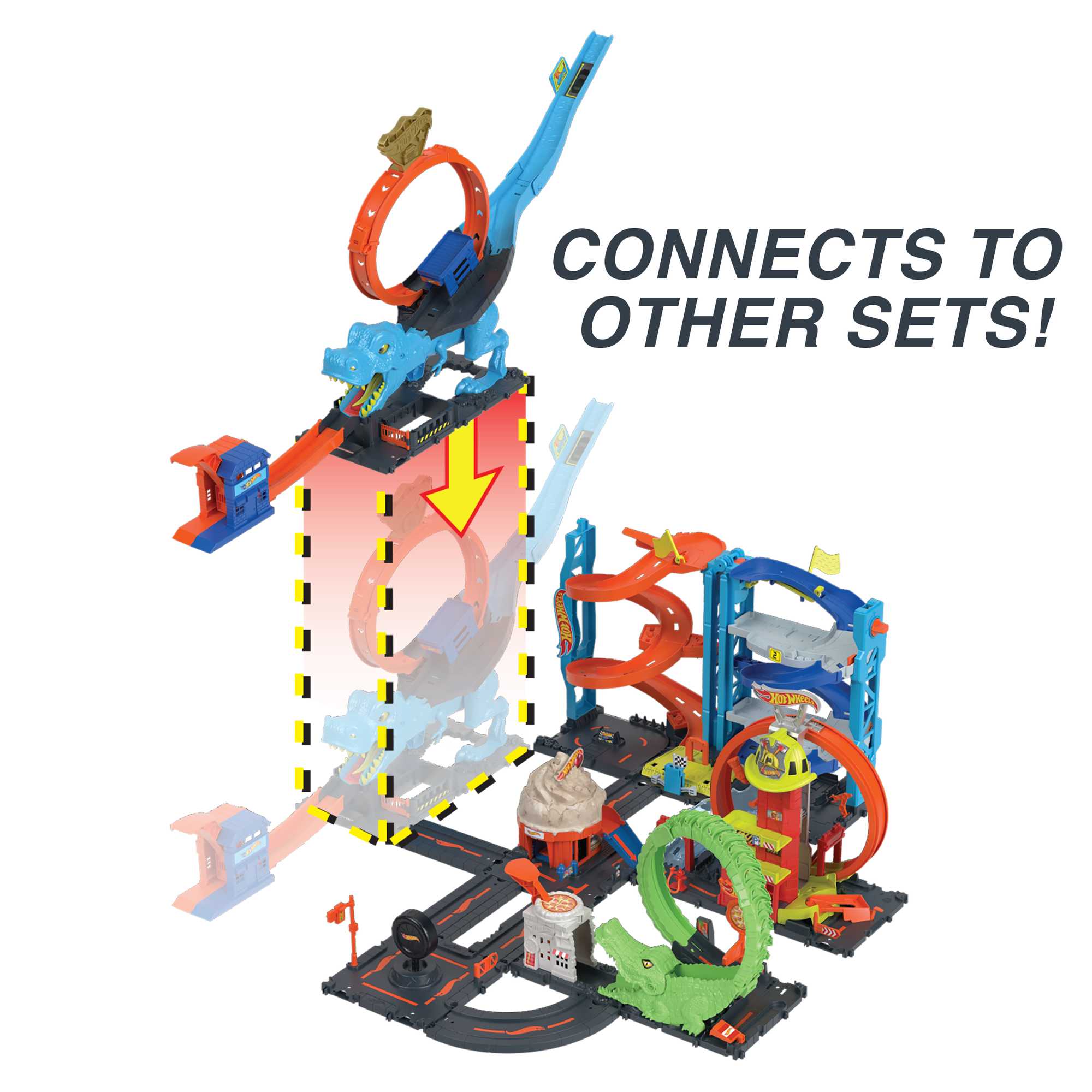 Hot Wheels City T-Rex Chomp Down Playset - Image 7