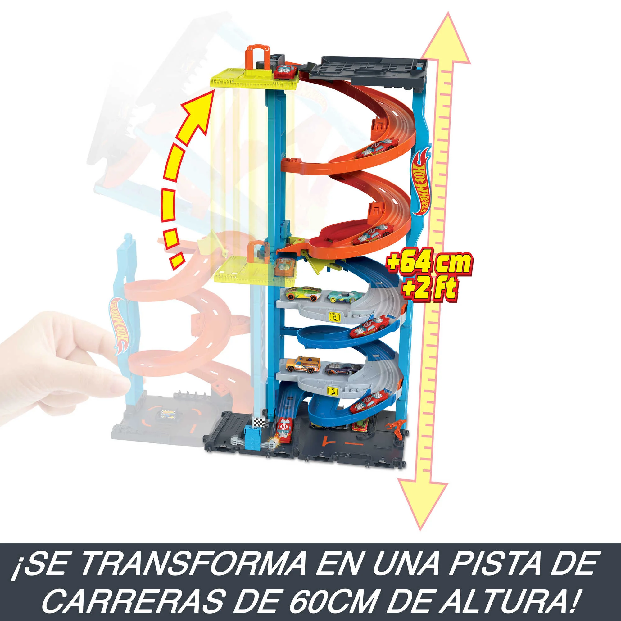 Hot Wheels City Torre de carreras transformable, conjunto de juego - Image 3