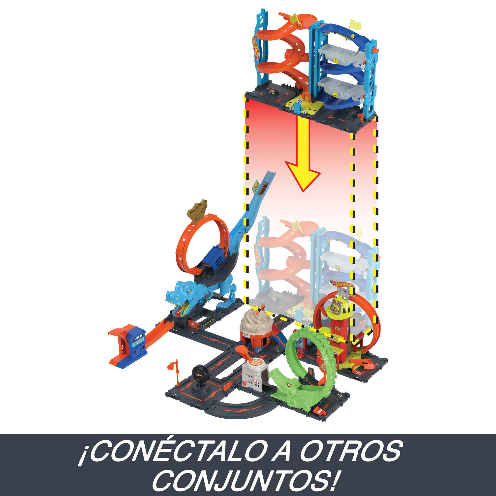 Hot Wheels City Torre de carreras transformable, conjunto de juego - Image 5