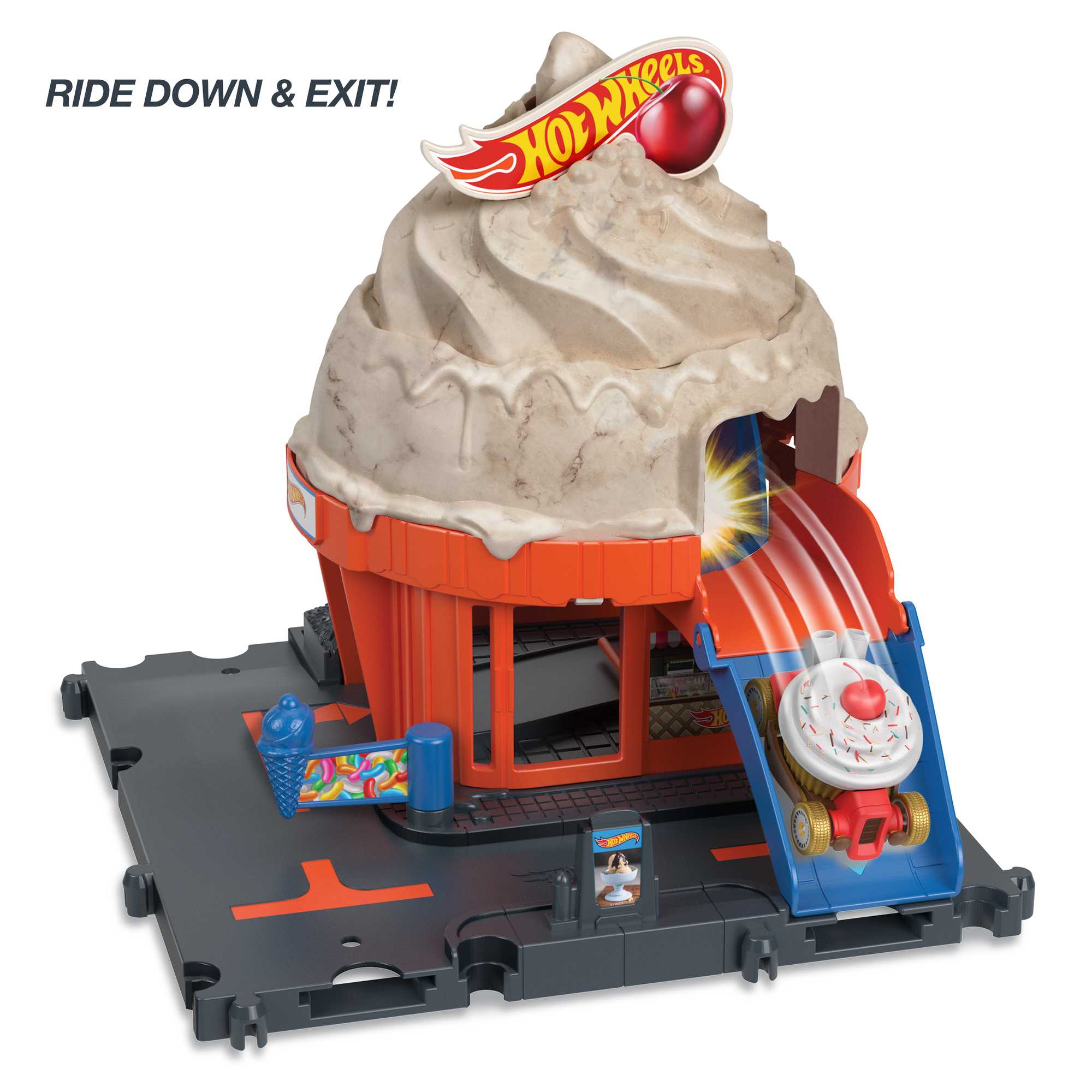 Hot Wheels City Track Set with 1 Hot Wheels Car - Image 5