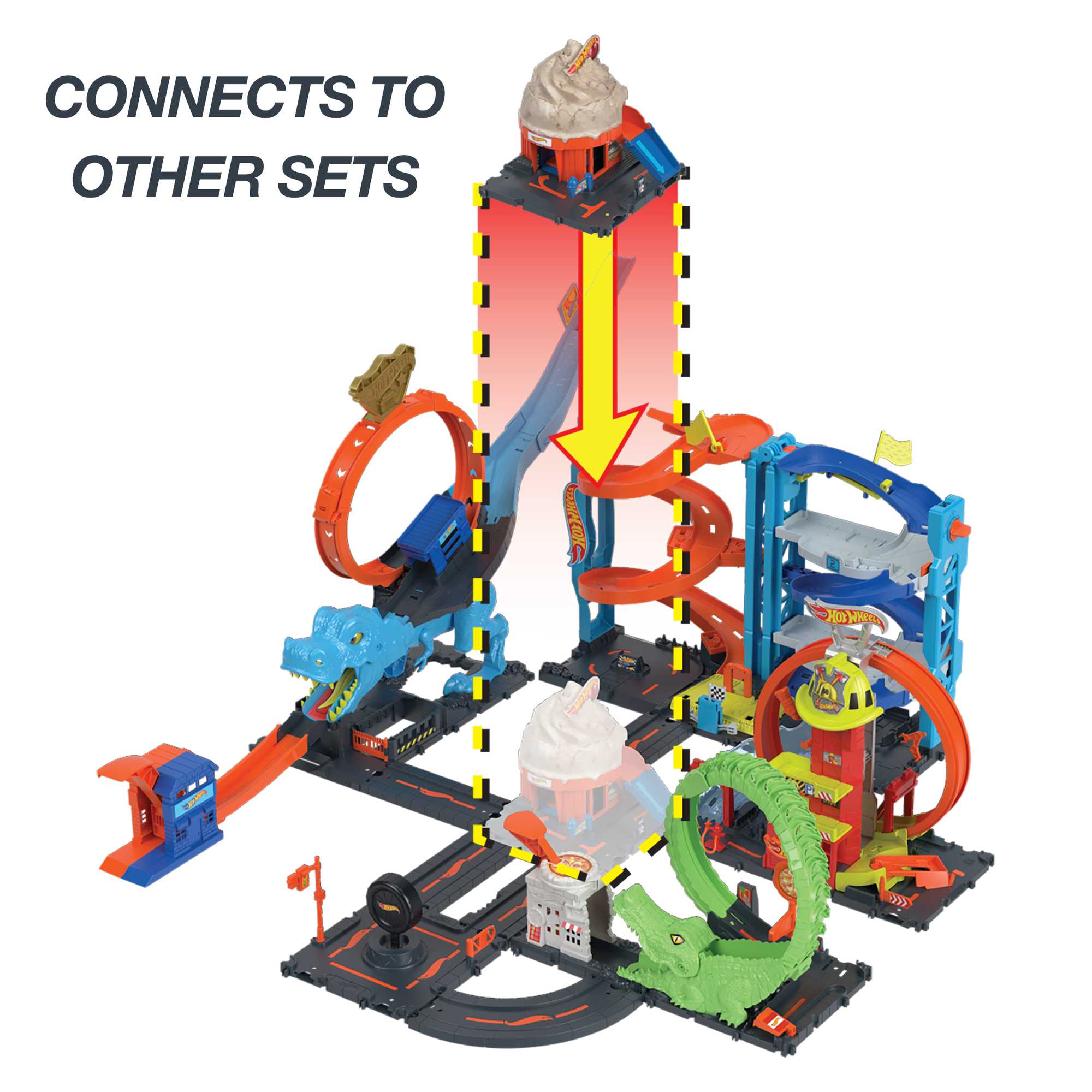 Hot Wheels City Track Set with 1 Hot Wheels Car - Image 7