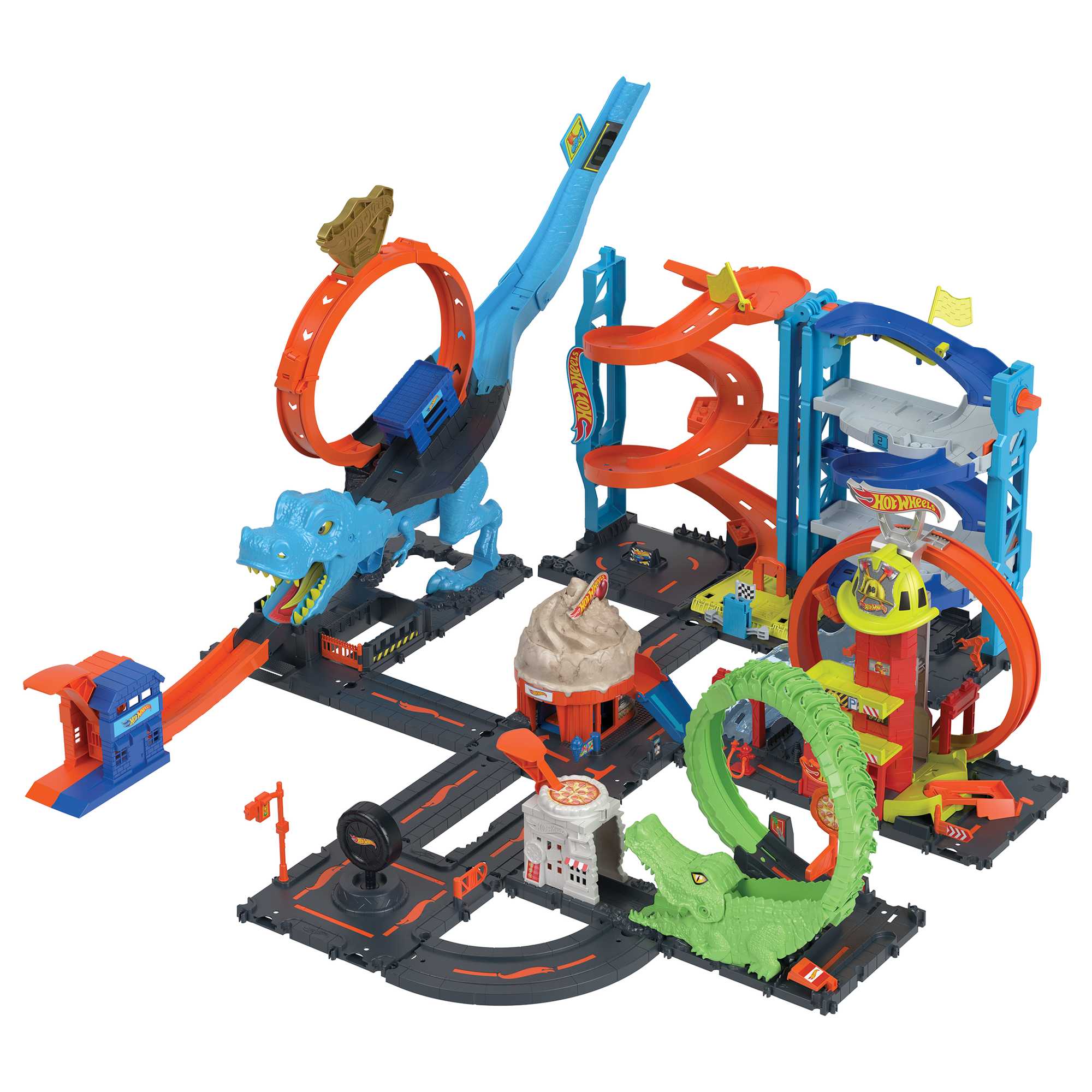 Hot Wheels City Track Set with 1 Hot Wheels Car - Image 8