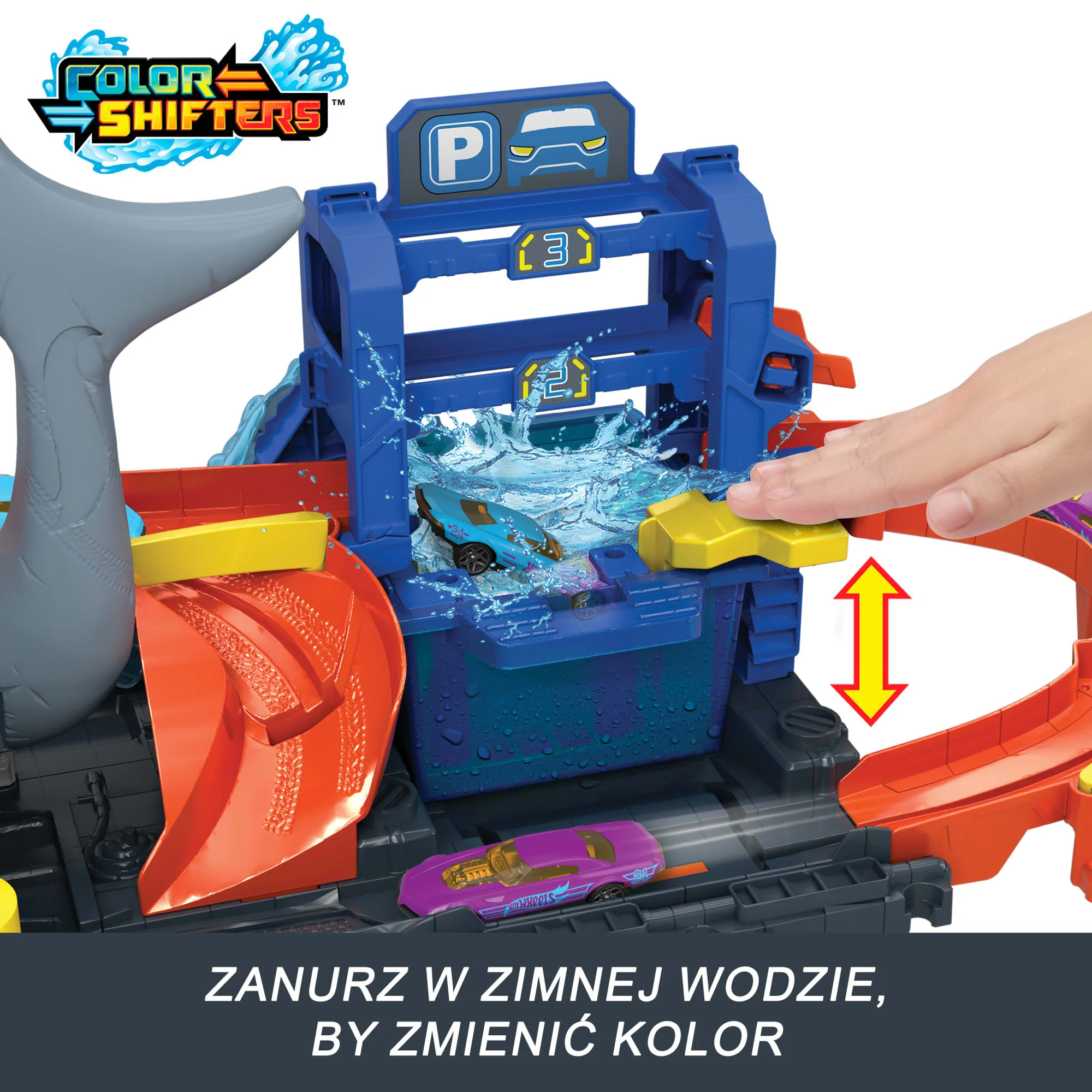 Hot Wheels City Ultra Myjnia Rekina Zestaw Do Zabawy - Image 5