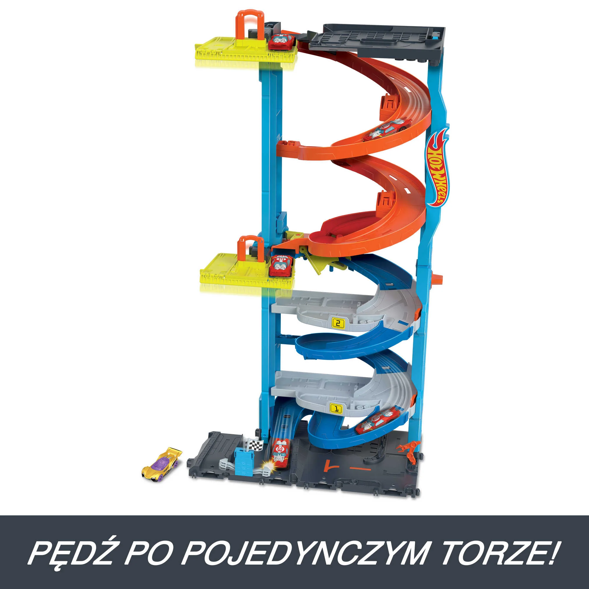 Hot Wheels City Wyścigowa wieża z transformacją Zestaw z 1 pojazdem - Image 4
