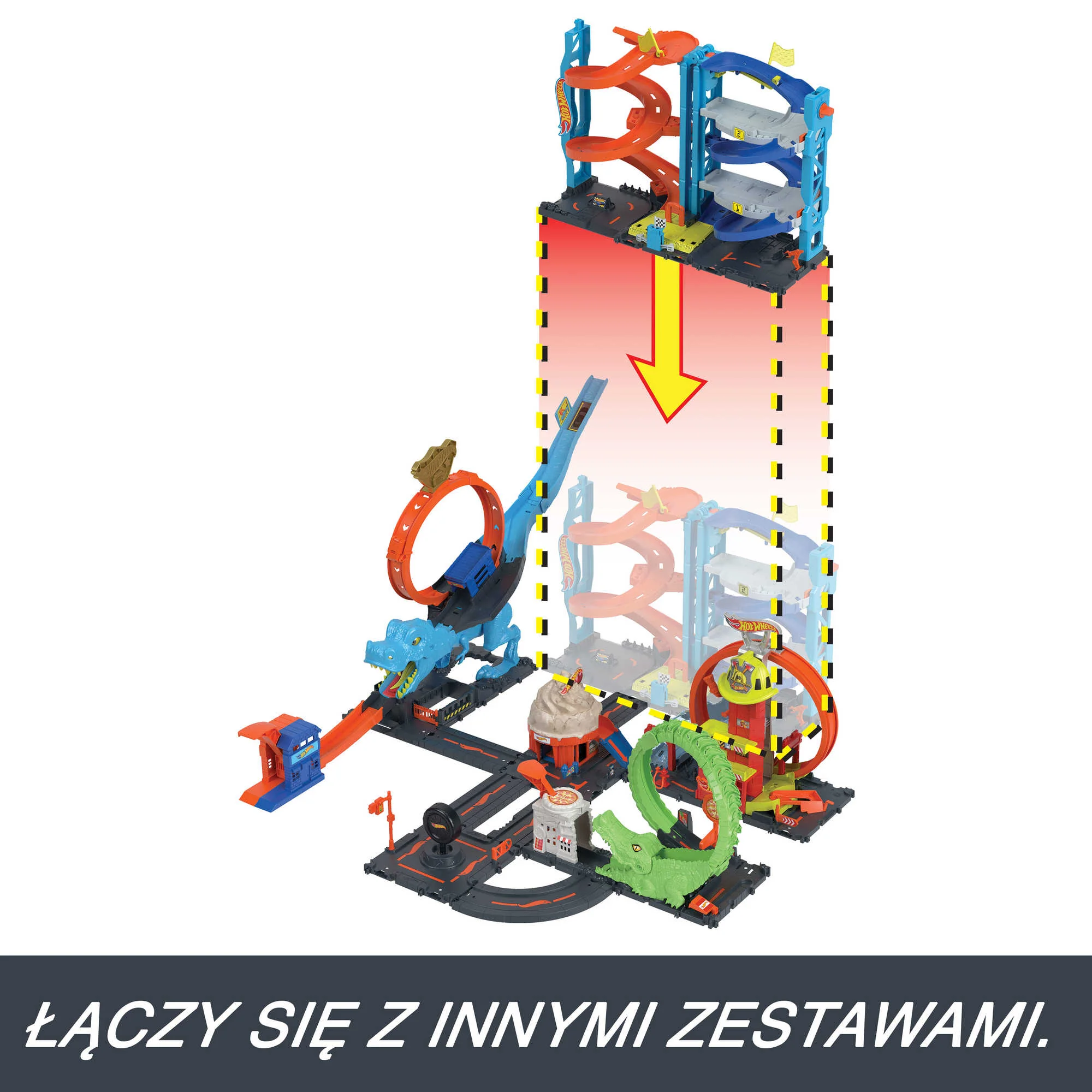 Hot Wheels City Wyścigowa wieża z transformacją Zestaw z 1 pojazdem - Image 6