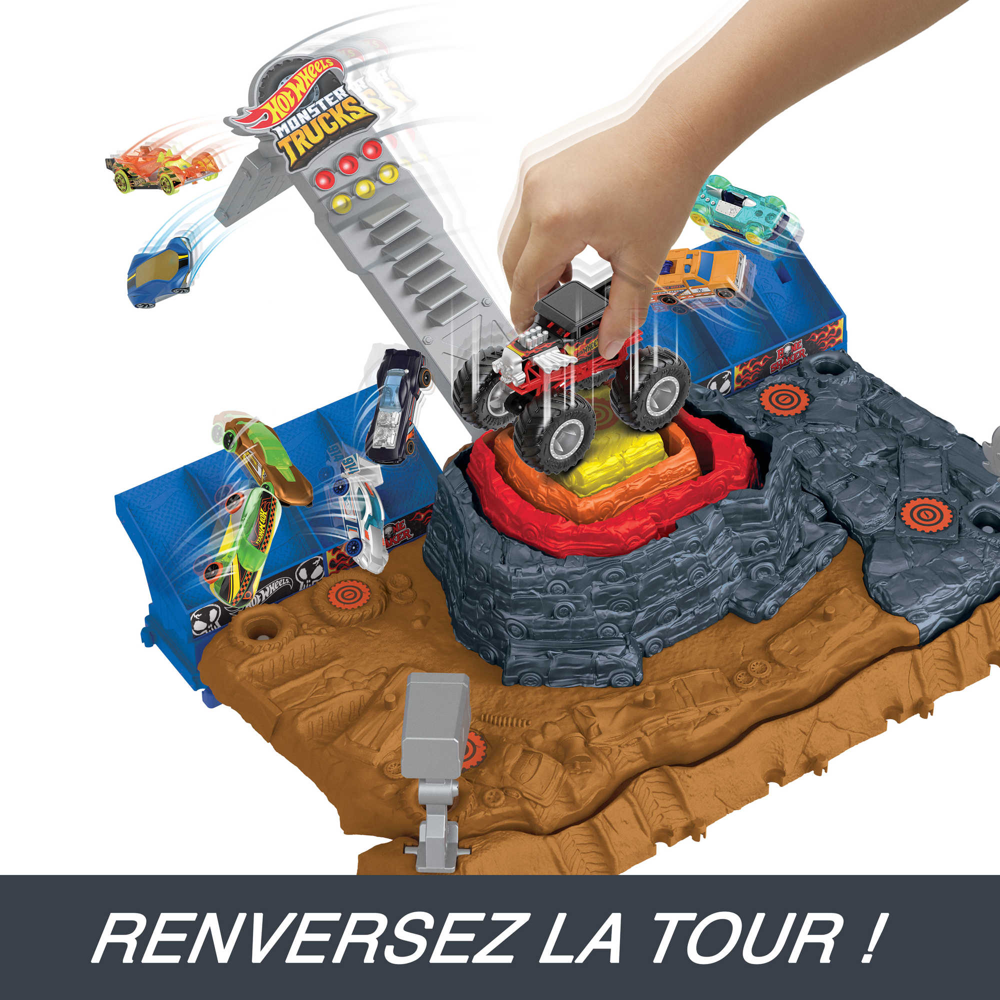 Hot Wheels - Coffret Arène De Démolition Monster Trucks - Petite Voiture - 3 Ans Et + - Image 3