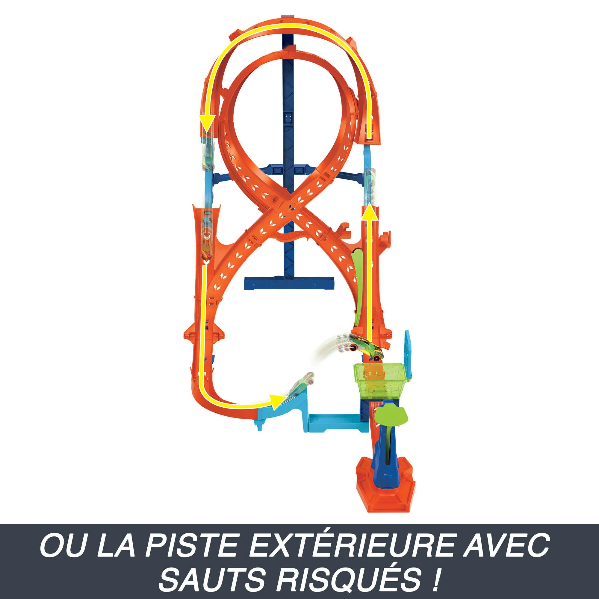Hot Wheels - Cascade Grand Huit - Coffret 2 Pistes Et 1 Voiture - Petite Voiture - 3 Ans Et + - Image 5