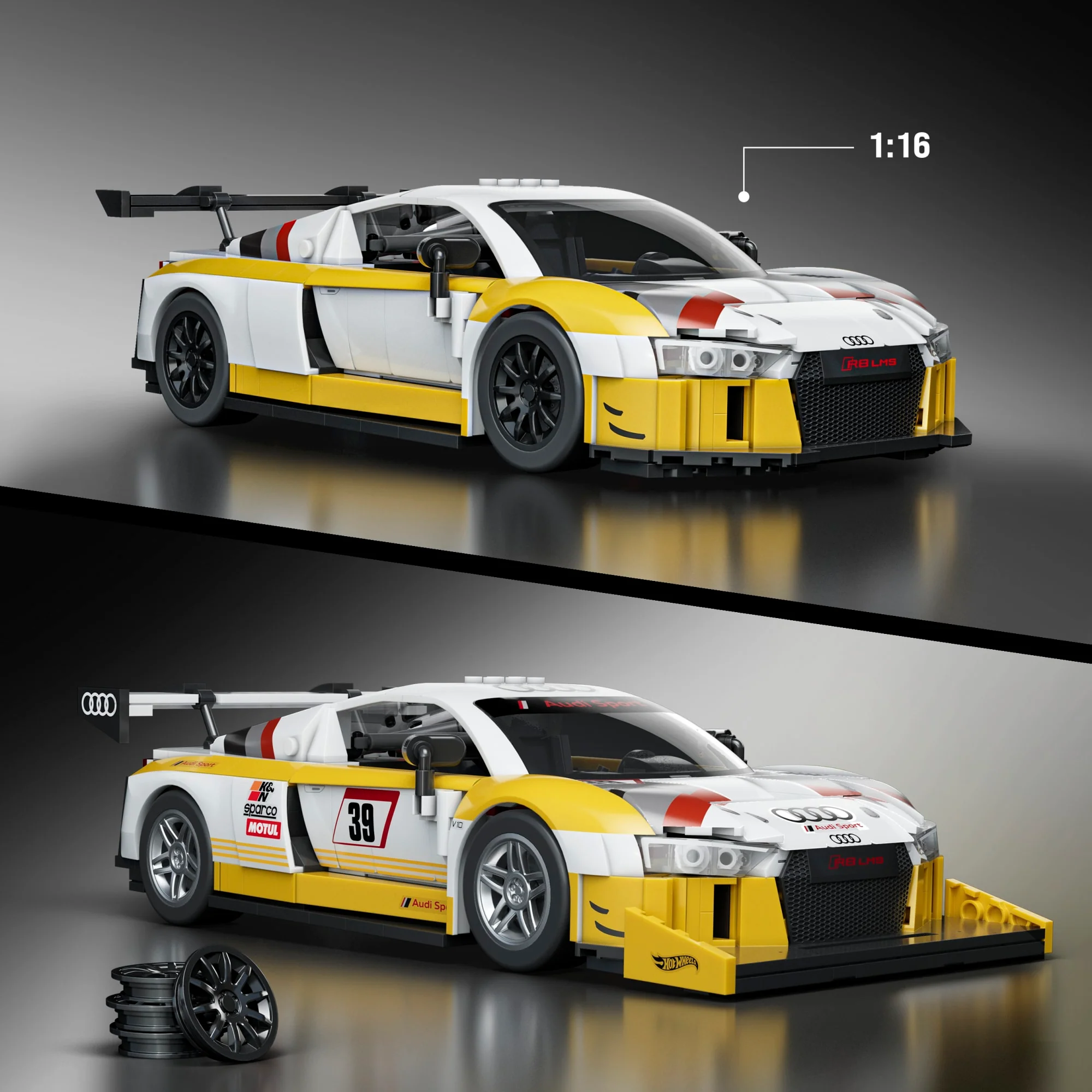 Hot Wheels-Coffret De Construction Audi R8 Lms De 2015-820 Pièces - À Venir - Image 3
