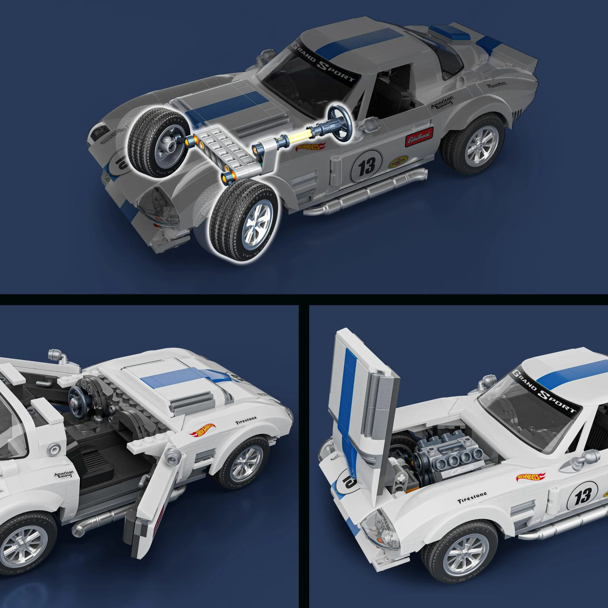 HW-Coffret De Construction Corvette Grand Sport-Avec 918 Pièces - Image 6