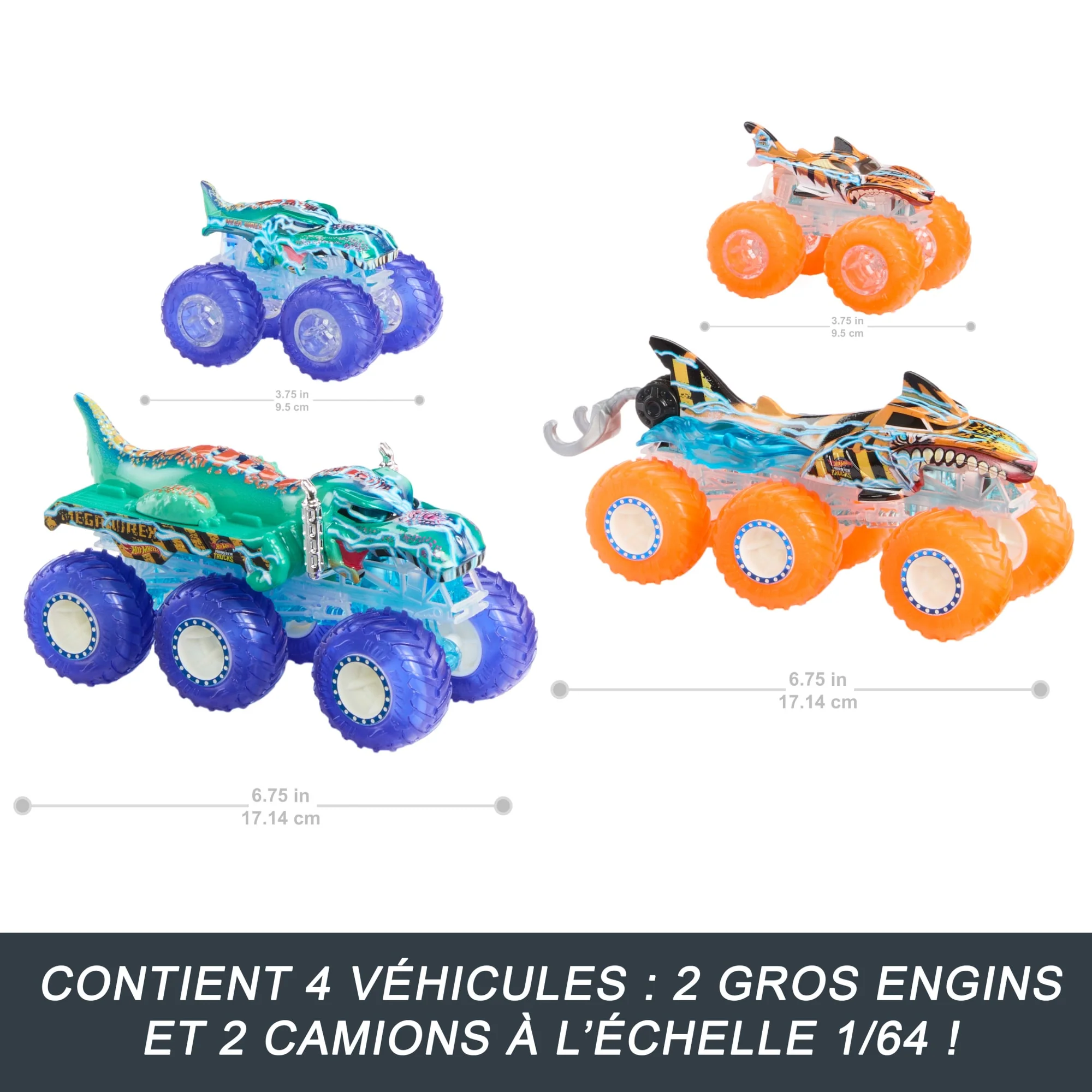 Hot Wheels-Gros Camion Monster Trucks Power Smashers-Coffret - Image 3