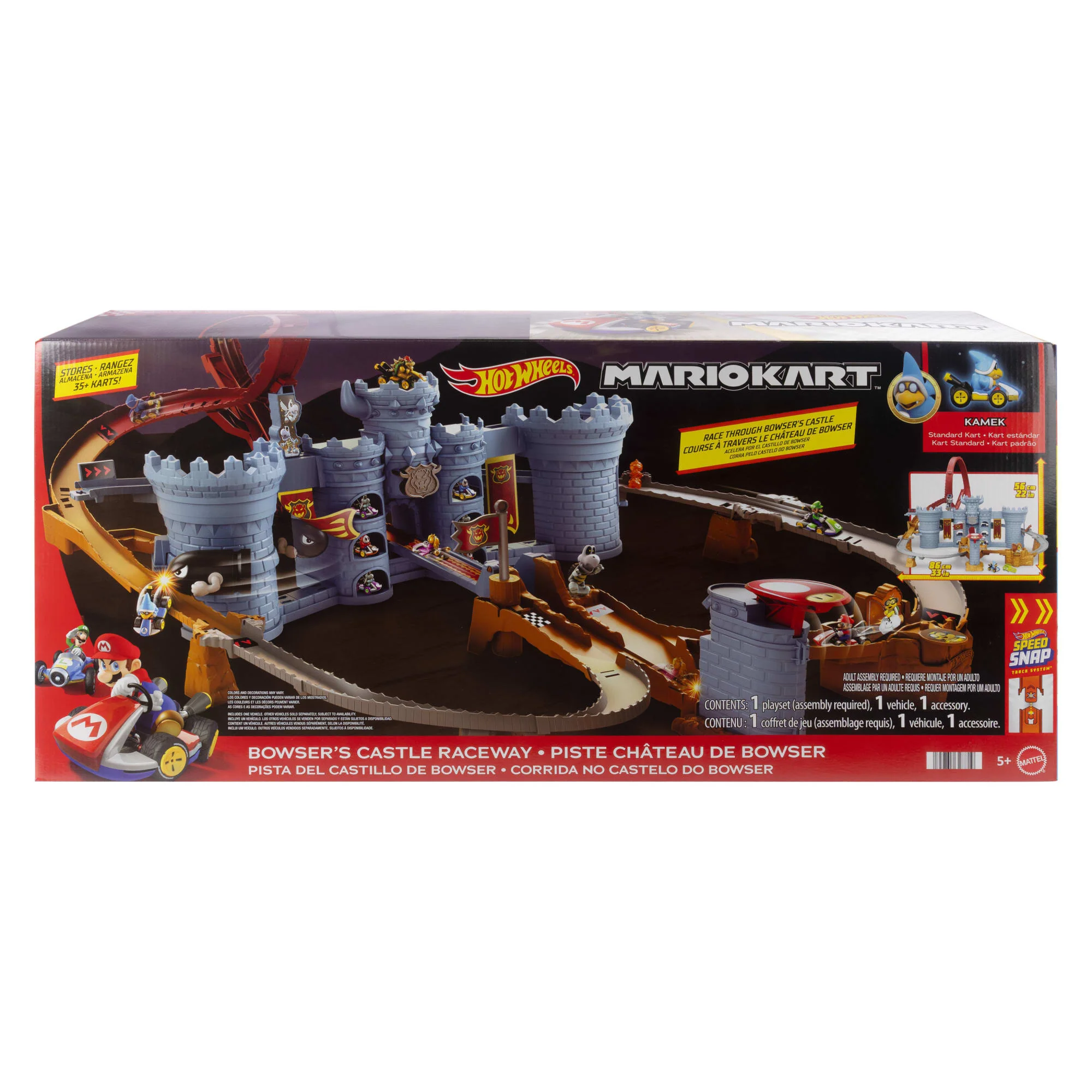 Hot Wheels-Coffret Mario Kart Château De Bowser-Avec Véhicule Kamek - Image 3