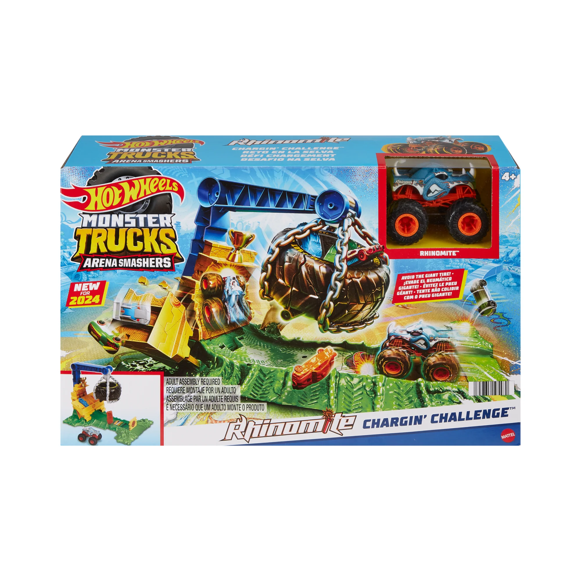 Hot Wheels - Coffret Monster Trucks Arena Smashers Défi Rhinomite - Camion De Destruction - 4 Ans Et + - Image 6